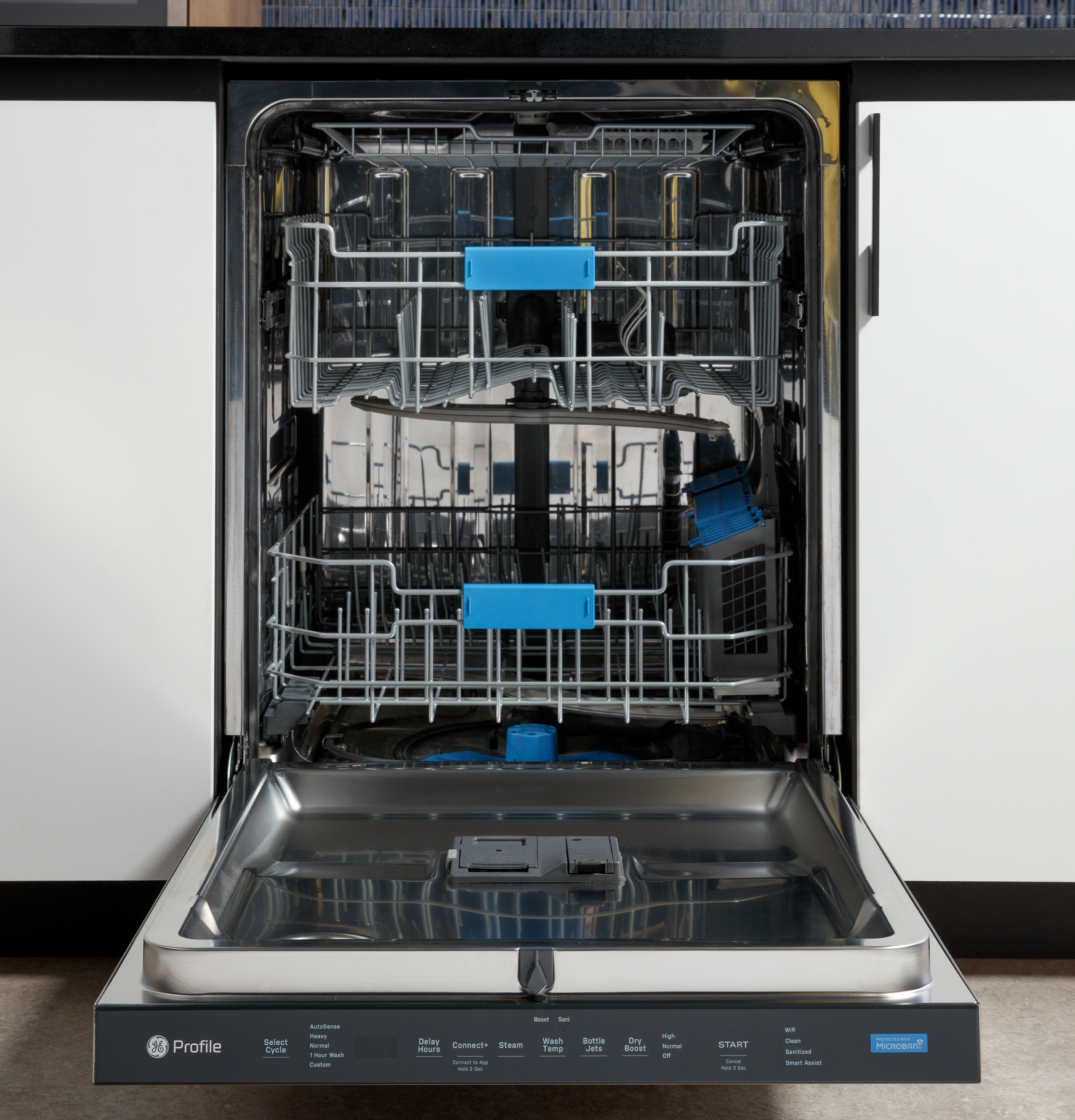 Fingerprint Resistant Top Control Stainless Interior Dishwasher with Microban Antimicrobial Technology PDT715SYVFS