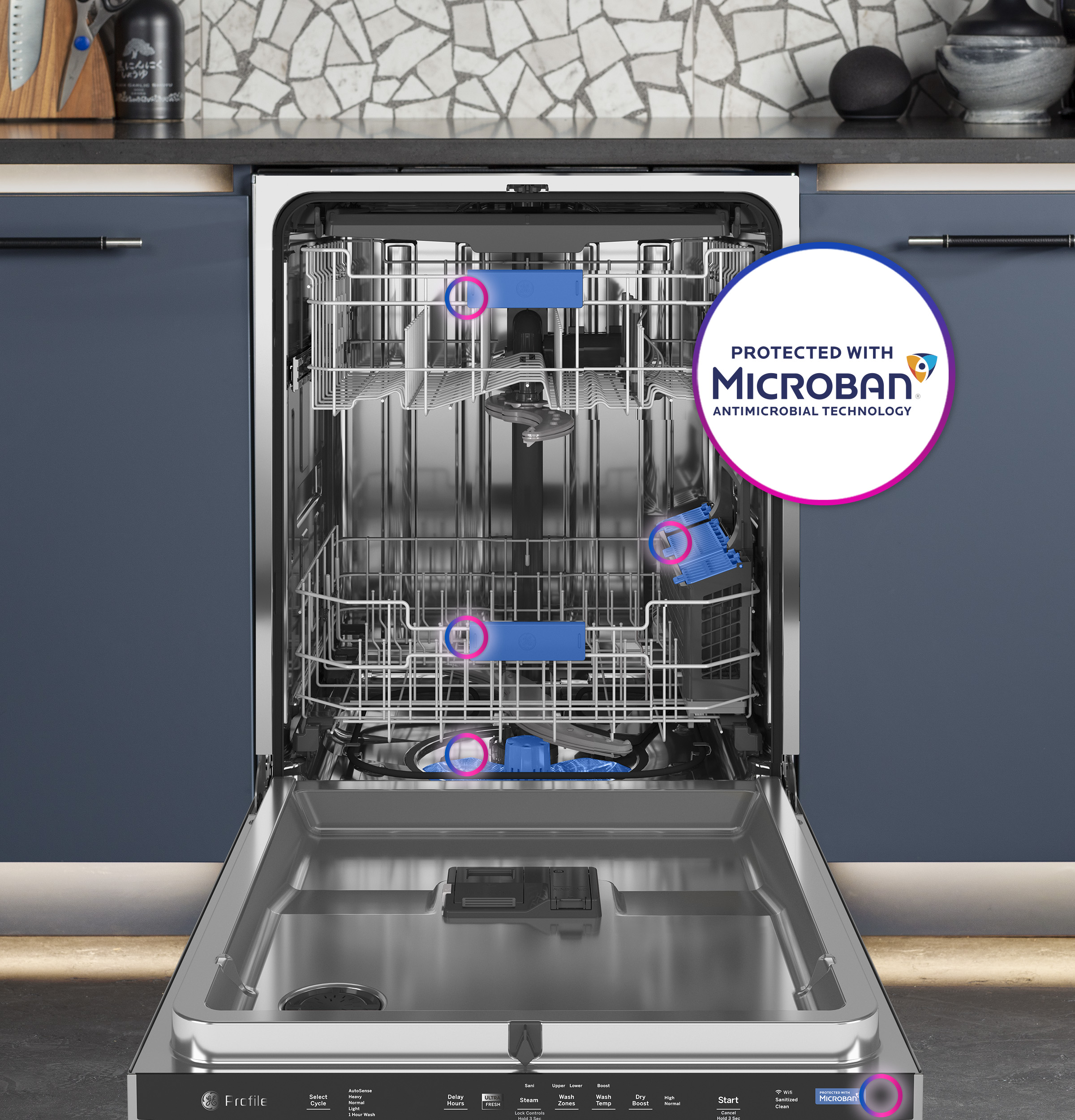 UltraFresh System Dishwasher with Stainless Steel Interior PDT755SYRFS