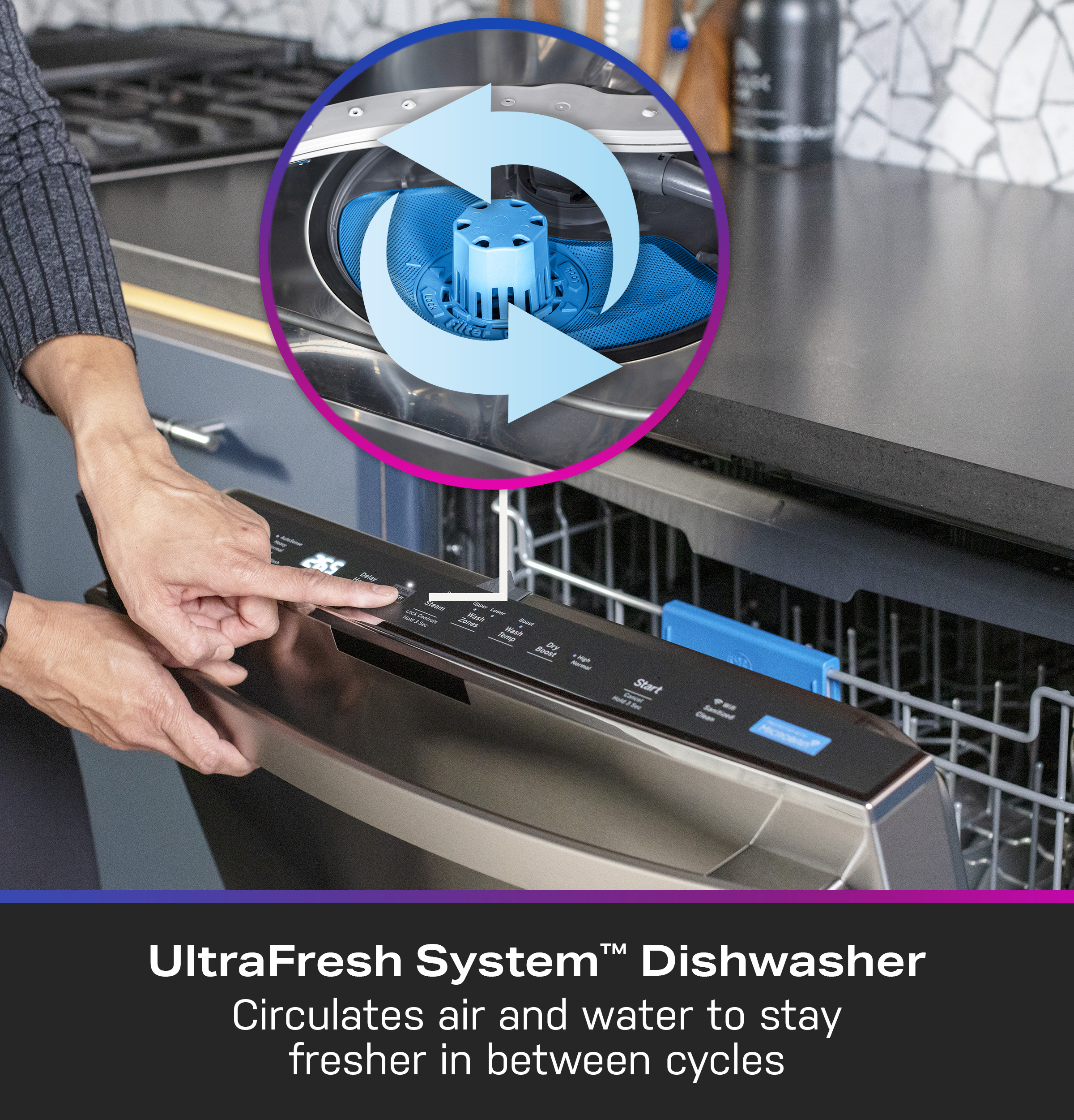 UltraFresh System Dishwasher with Stainless Steel Interior PDT755SYRFS