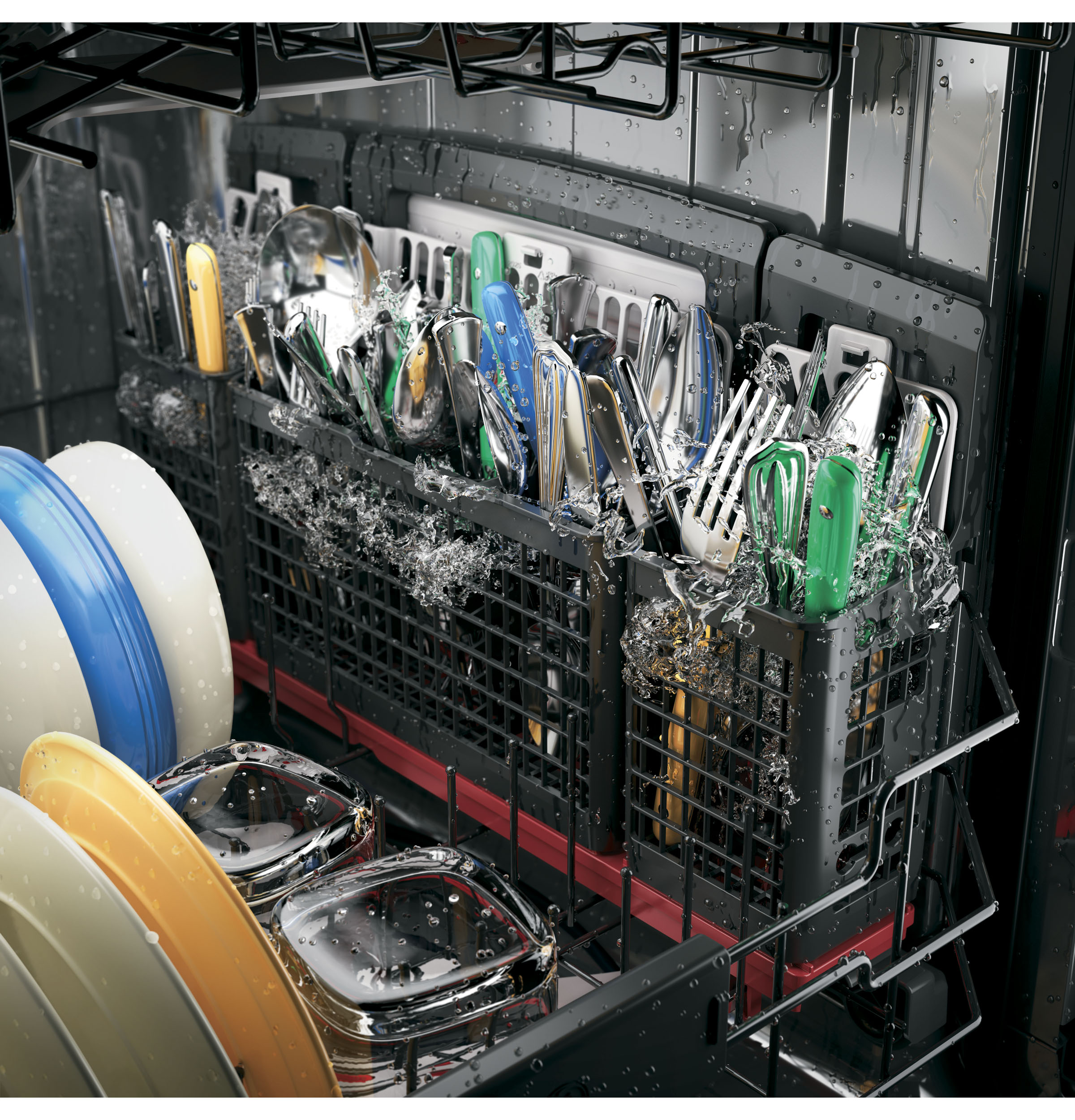 Stainless Steel Interior Dishwasher with Hidden Controls PDT825SSJSS