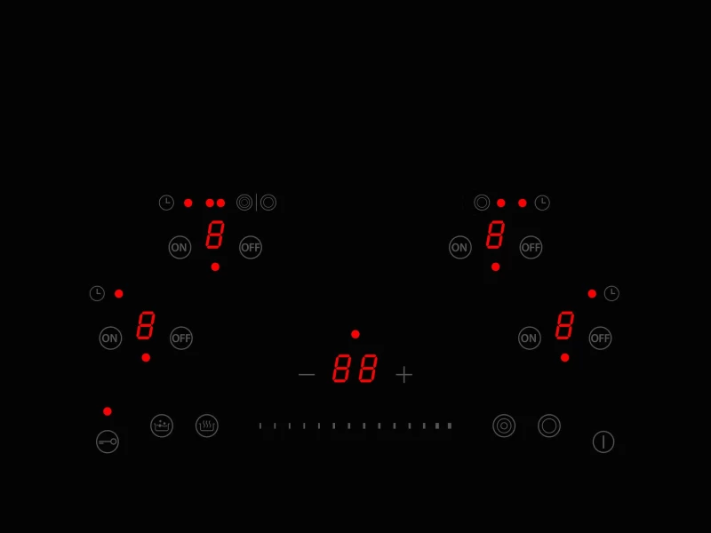 24 Ceran Touch Control Cooktop 4 heating zones PE244CER