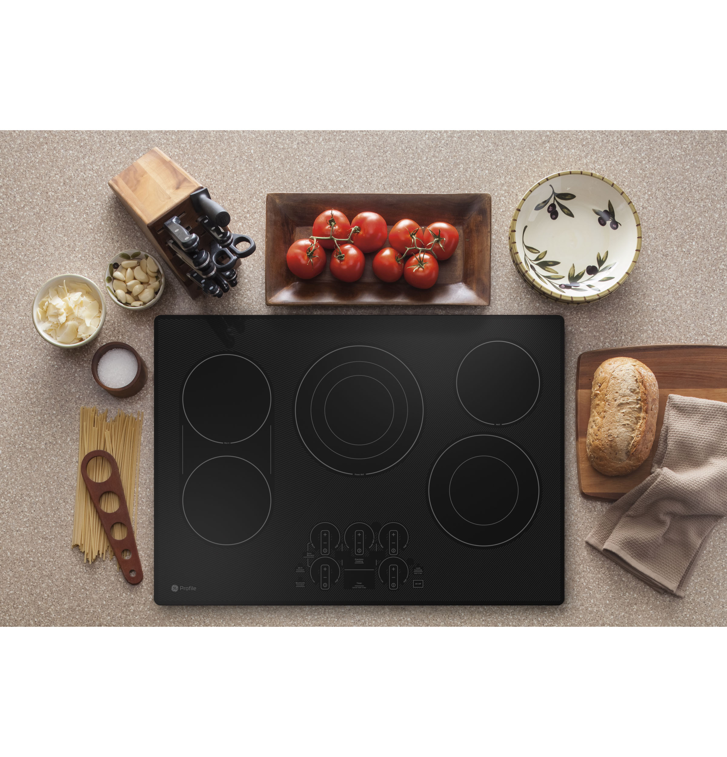 30" Built-In Touch Control Electric Cooktop PEP9030DTBB