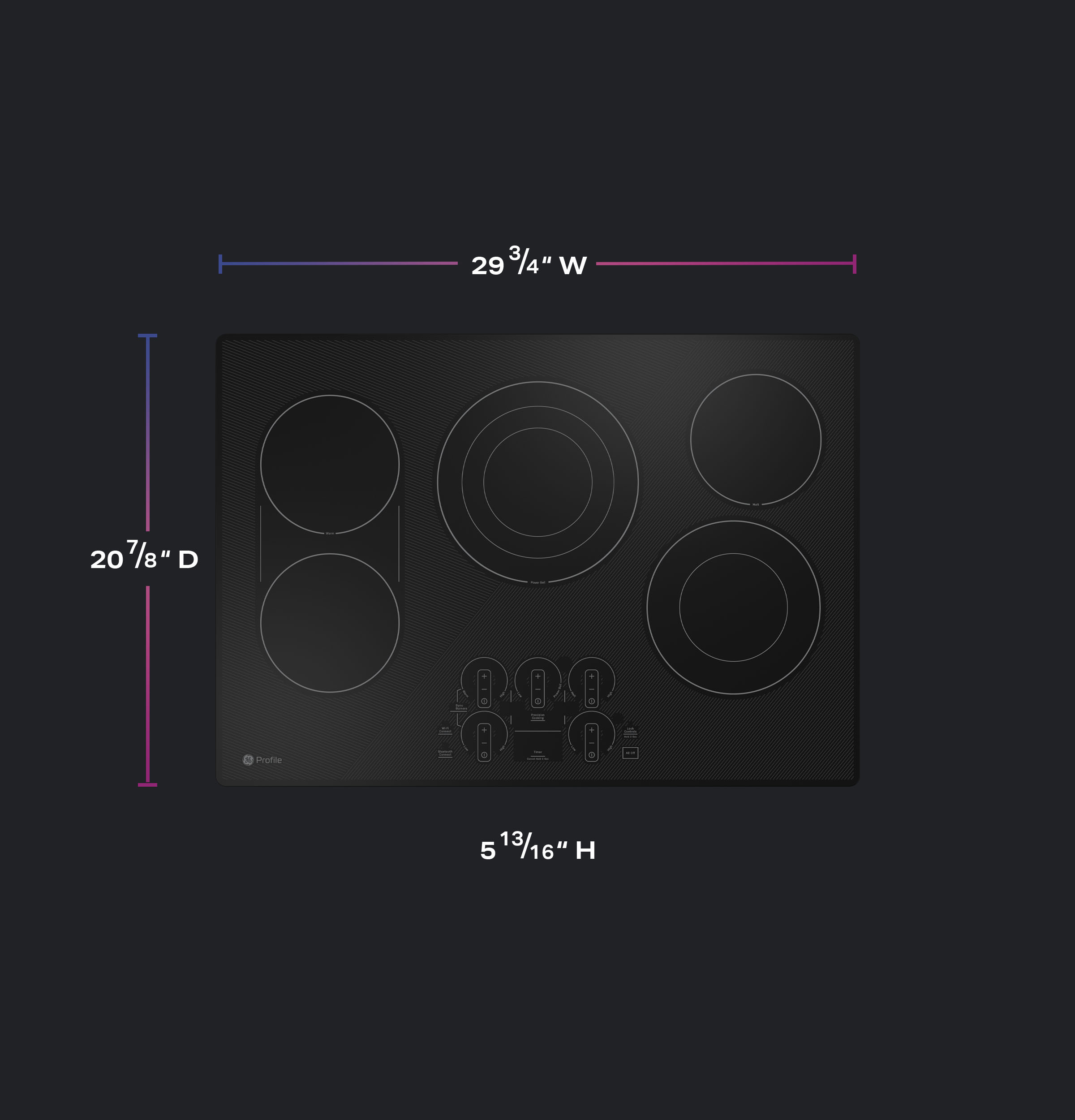 30" Built-In Touch Control Electric Cooktop PEP9030DTBB