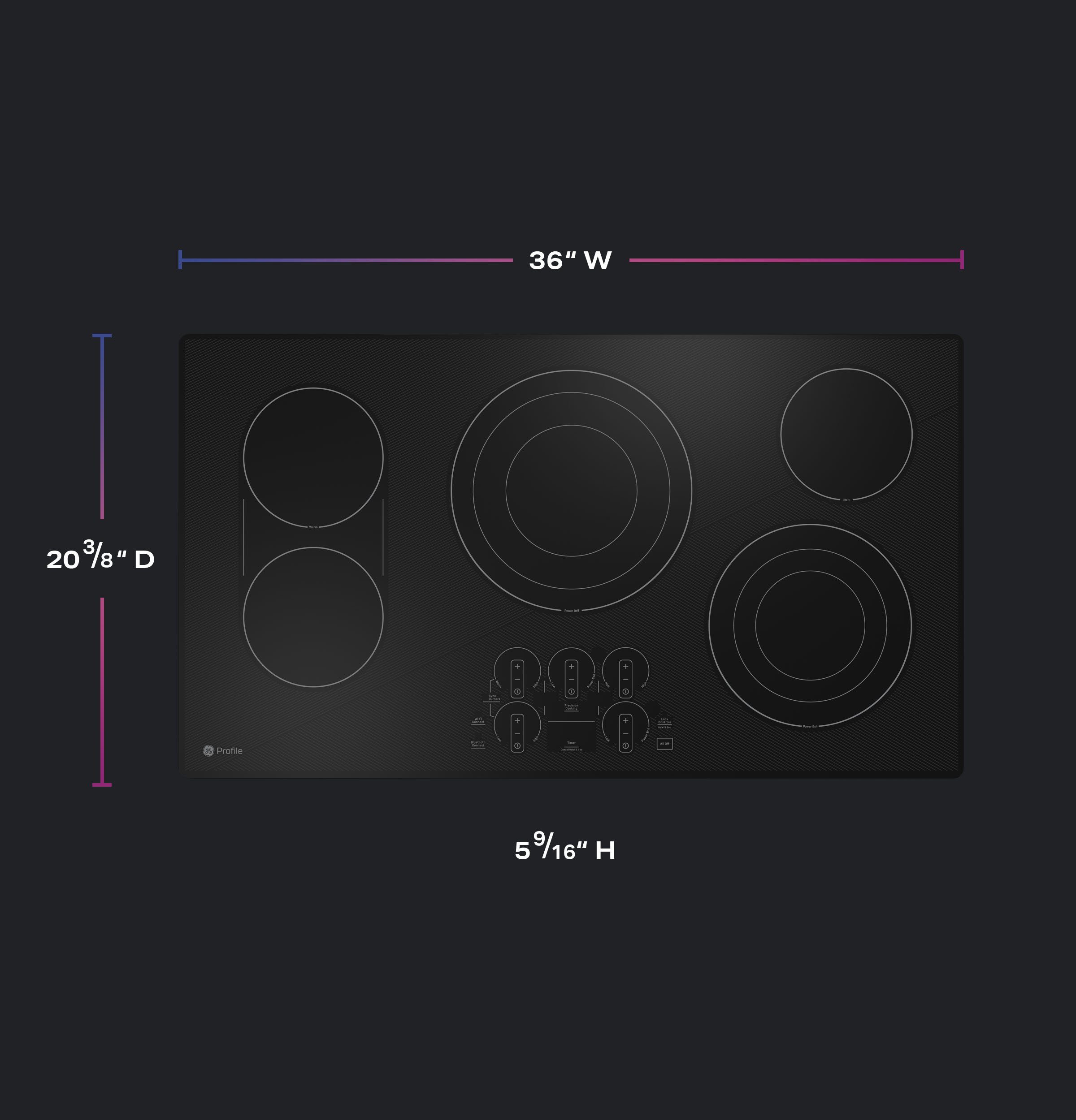 36" Built-In Touch Control Cooktop PEP9036DTBB