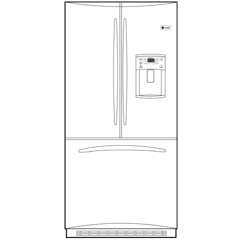 20.9 Cu. Ft. Counter-Depth French-Door Refrigerator PFCF1NJWBB