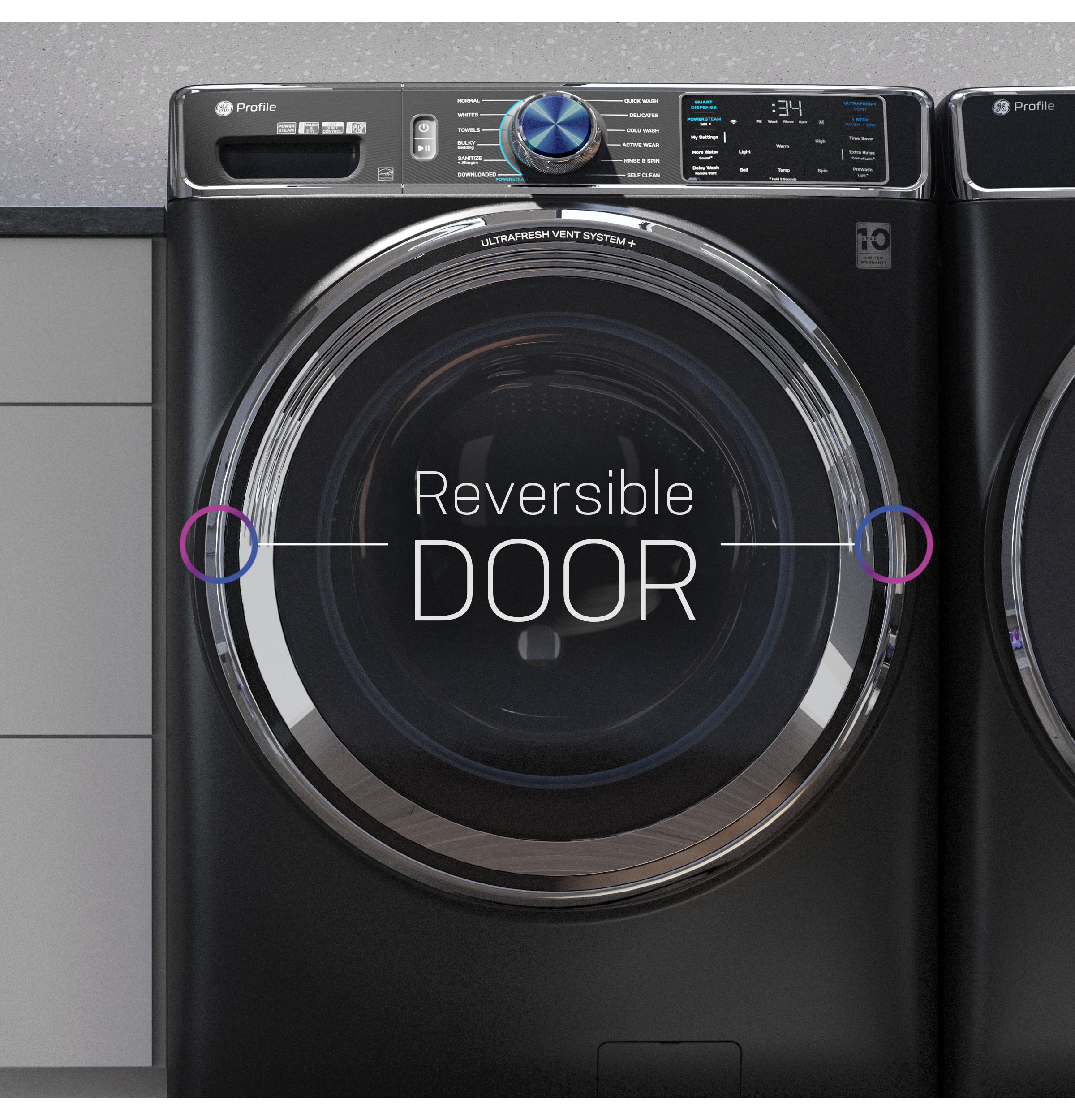 Ge Profile™ 7.8 Cu. Ft. Capacity Smart Front Load Electric Dryer With Steam And Sanitize Cycle PFD87ESPVRS