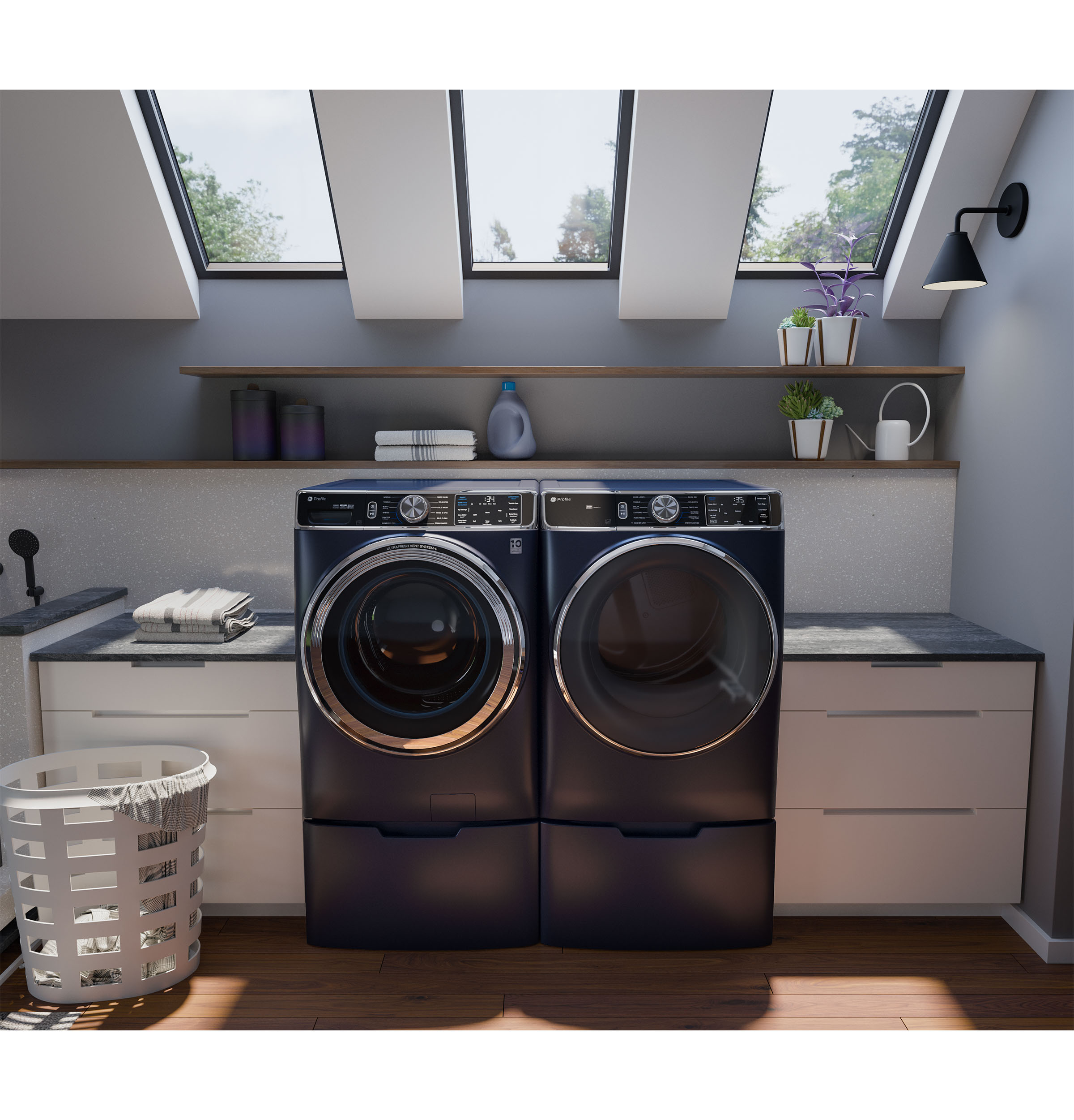 Ge Profile™ 7.8 Cu. Ft. Capacity Smart Front Load Electric Dryer With Steam And Sanitize Cycle PFD87ESPVRS