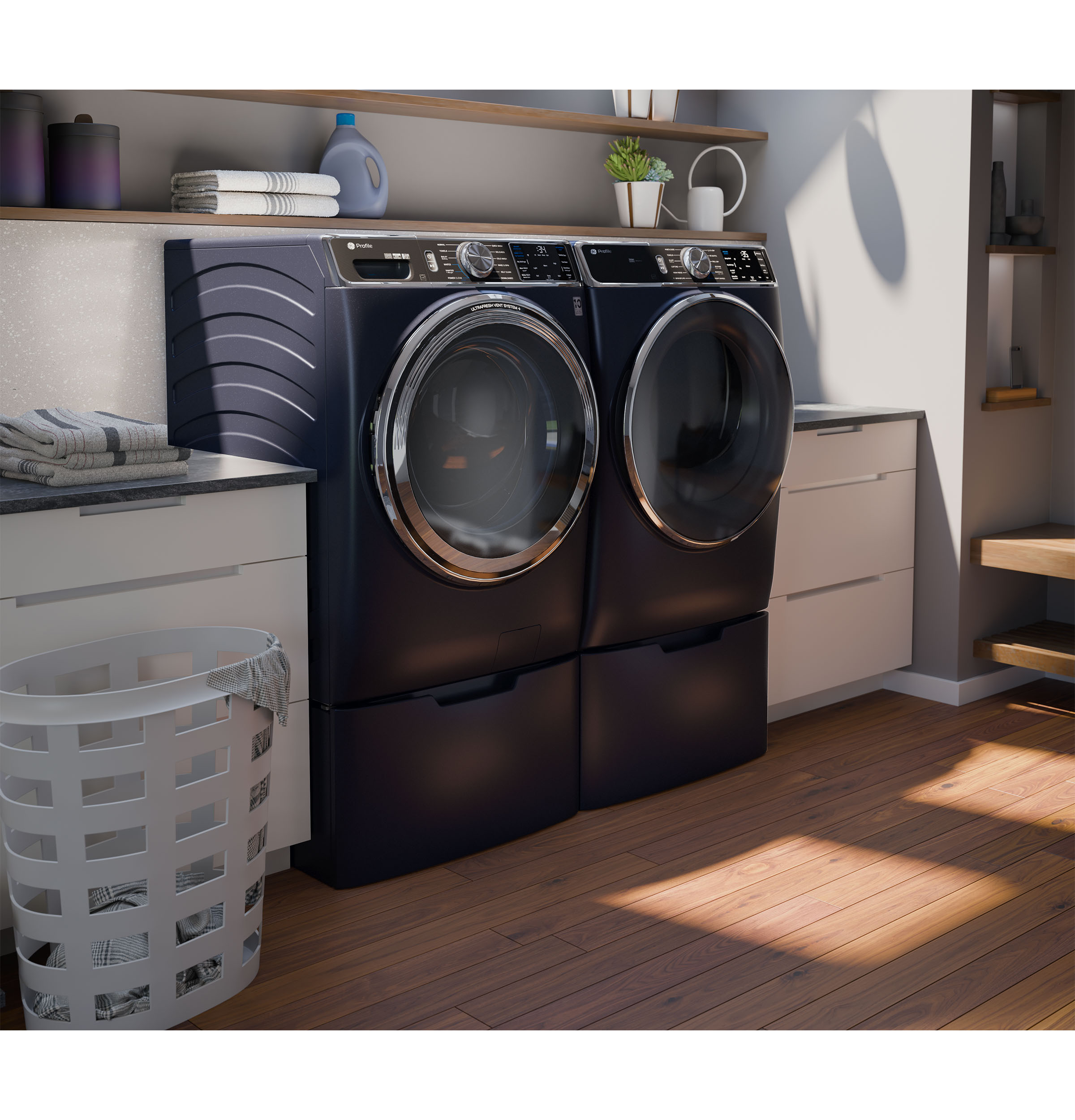 Ge Profile™ 7.8 Cu. Ft. Capacity Smart Front Load Electric Dryer With Steam And Sanitize Cycle PFD87ESPVRS