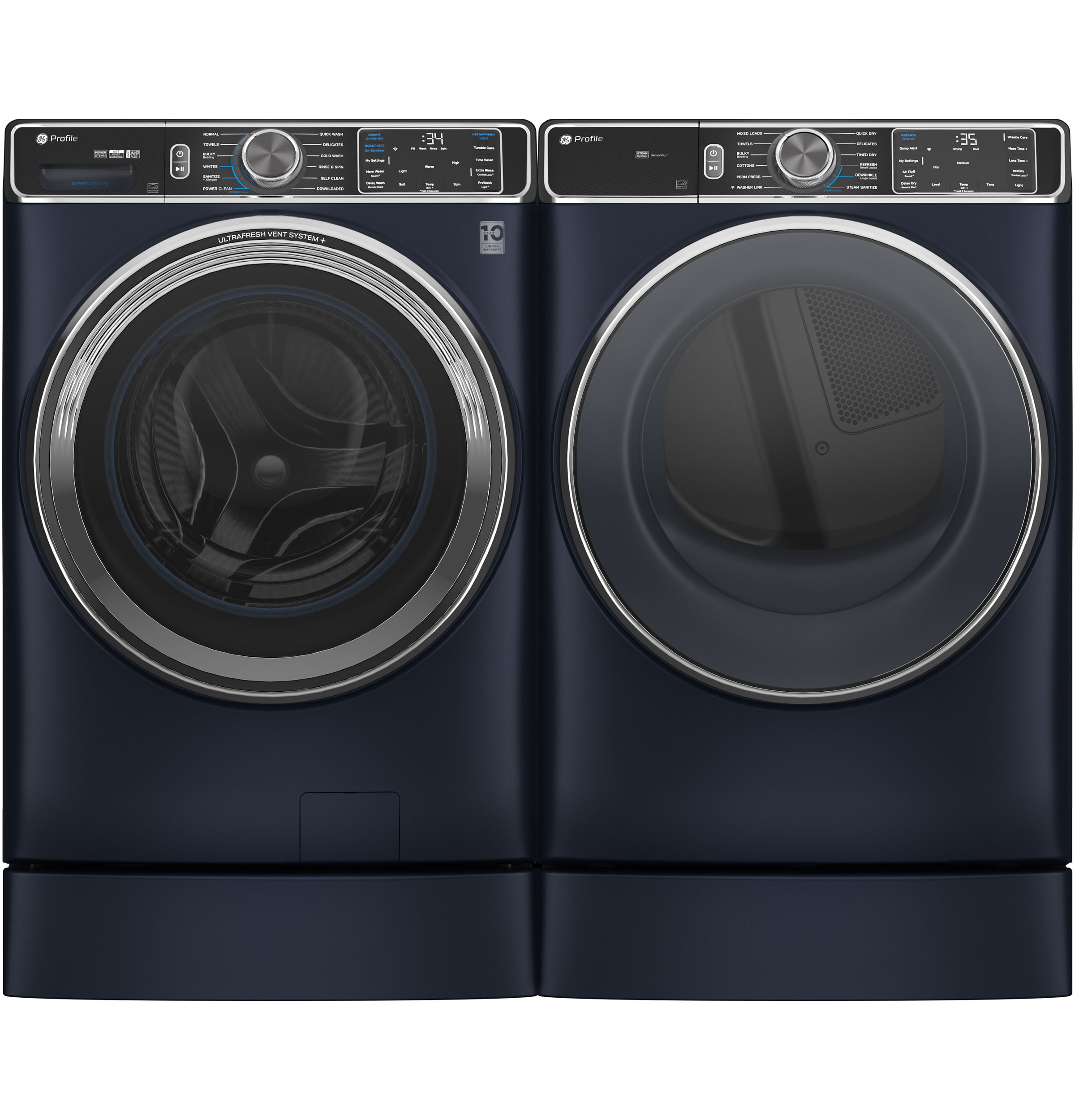 Ge Profile™ 7.8 Cu. Ft. Capacity Smart Front Load Electric Dryer With Steam And Sanitize Cycle PFD87ESPVRS