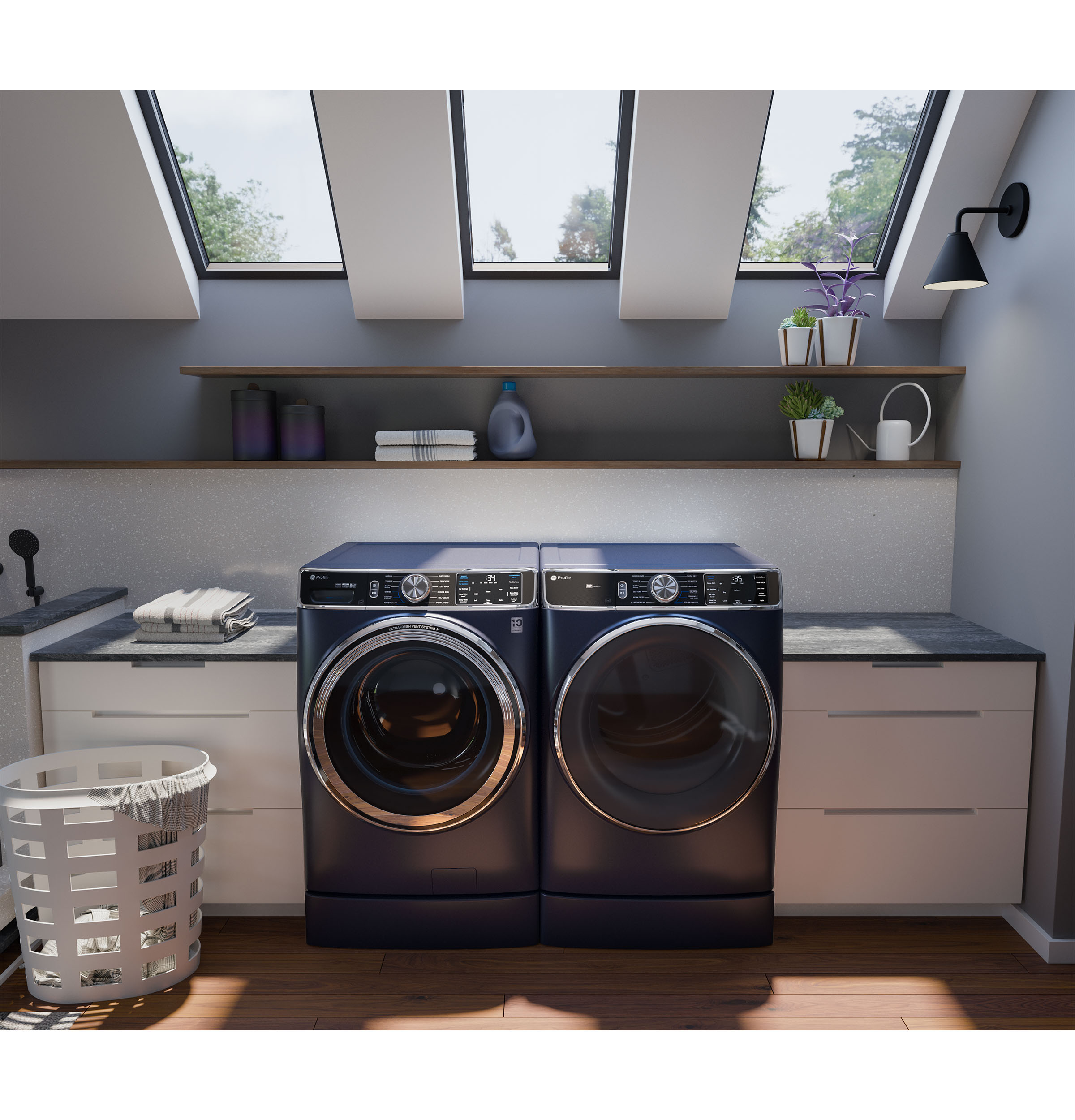 Ge Profile™ 7.8 Cu. Ft. Capacity Smart Front Load Electric Dryer With Steam And Sanitize Cycle PFD87ESPVRS