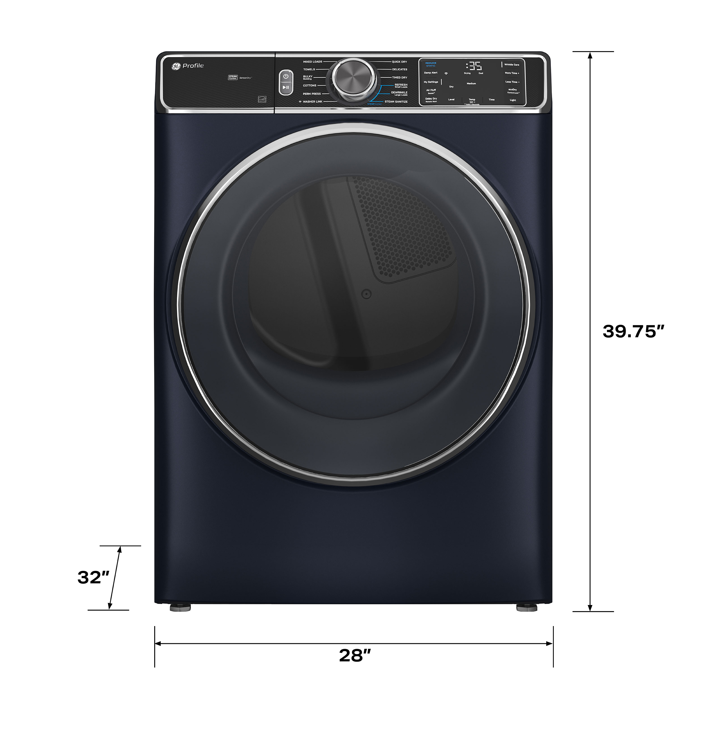 Ge Profile™ 7.8 Cu. Ft. Capacity Smart Front Load Electric Dryer With Steam And Sanitize Cycle PFD87ESPVRS