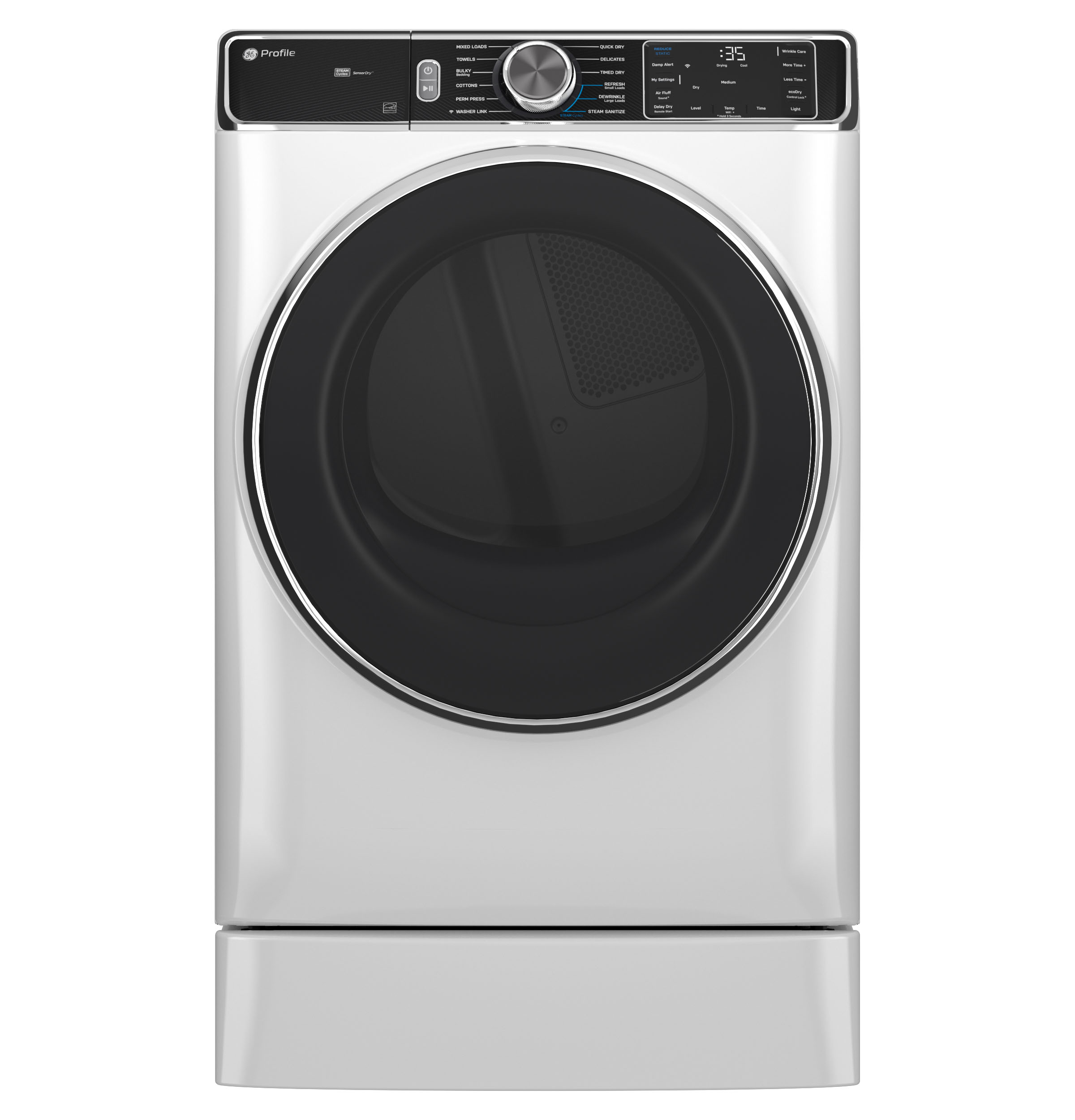Ge Profile™ 7.8 Cu. Ft. Capacity Smart Front Load Electric Dryer With Steam And Sanitize Cycle PFD87ESSVWW