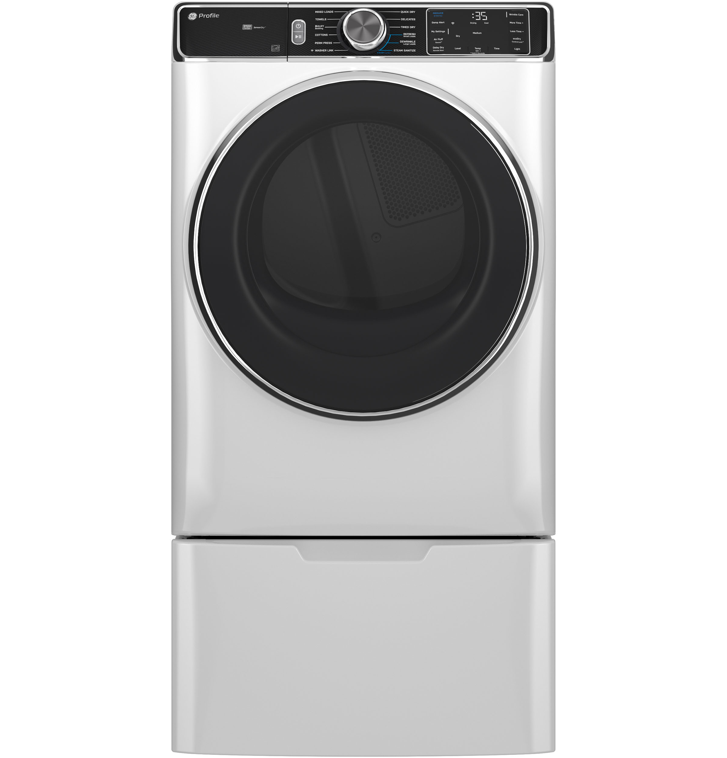 Ge Profile™ 7.8 Cu. Ft. Capacity Smart Front Load Electric Dryer With Steam And Sanitize Cycle PFD87ESSVWW
