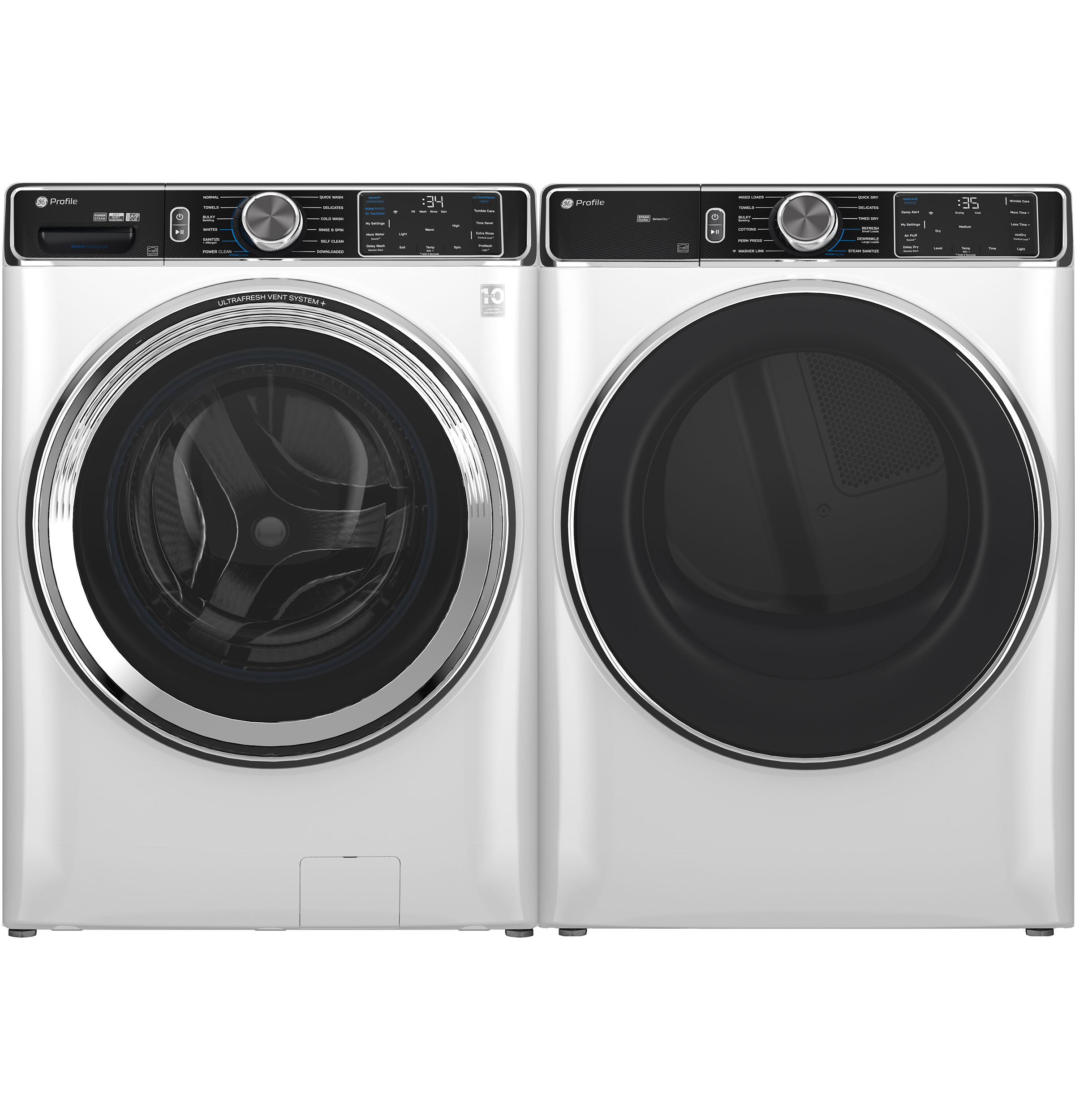 Ge Profile™ 7.8 Cu. Ft. Capacity Smart Front Load Electric Dryer With Steam And Sanitize Cycle PFD87ESSVWW