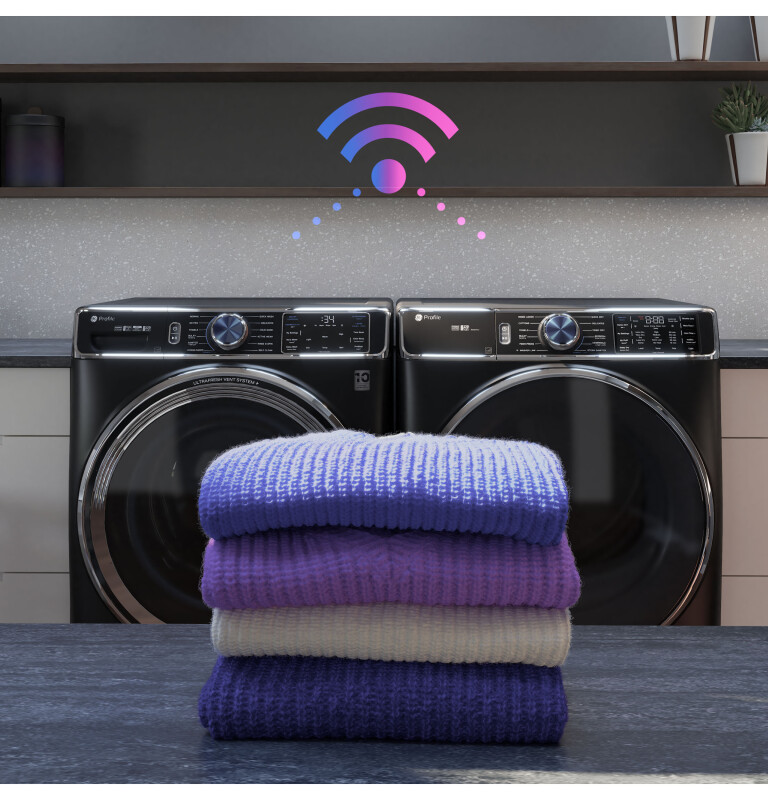 Ge Profile™ 7.8 Cu. Ft. Capacity Smart Front Load Gas Dryer With Steam And Sanitize Cycle PFD87GSSVWW