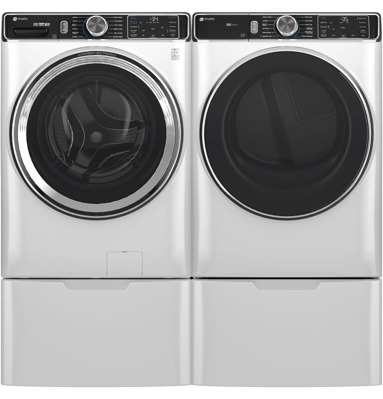 Ge Profile™ 7.8 Cu. Ft. Capacity Smart Front Load Gas Dryer With Steam And Sanitize Cycle PFD87GSSVWW