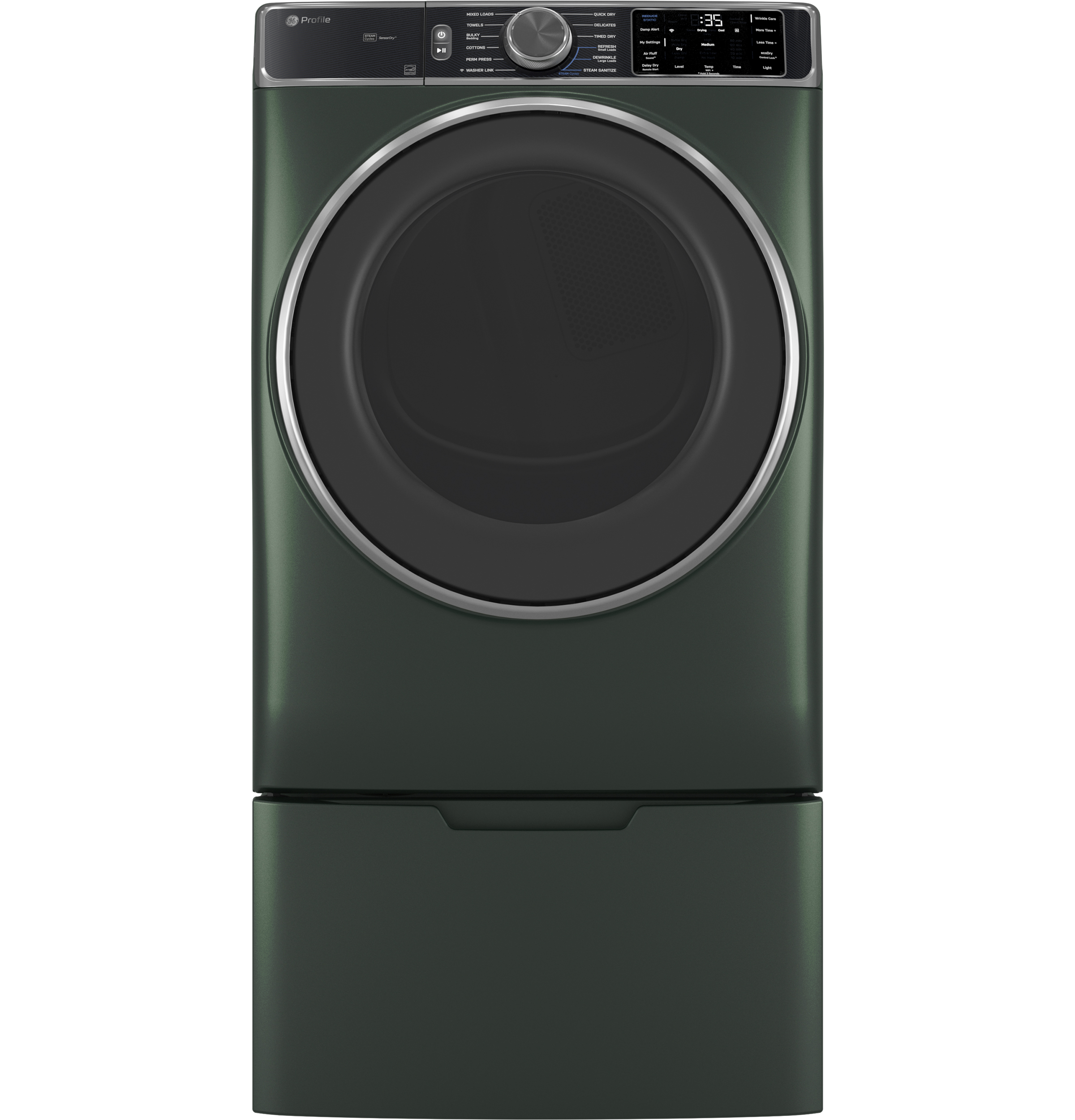GE Profile™ ENERGY STAR® 7.8 cu. ft. Capacity Smart Front Load Electric Dryer with Steam and Sanitize Cycle PFD95ESPWGN