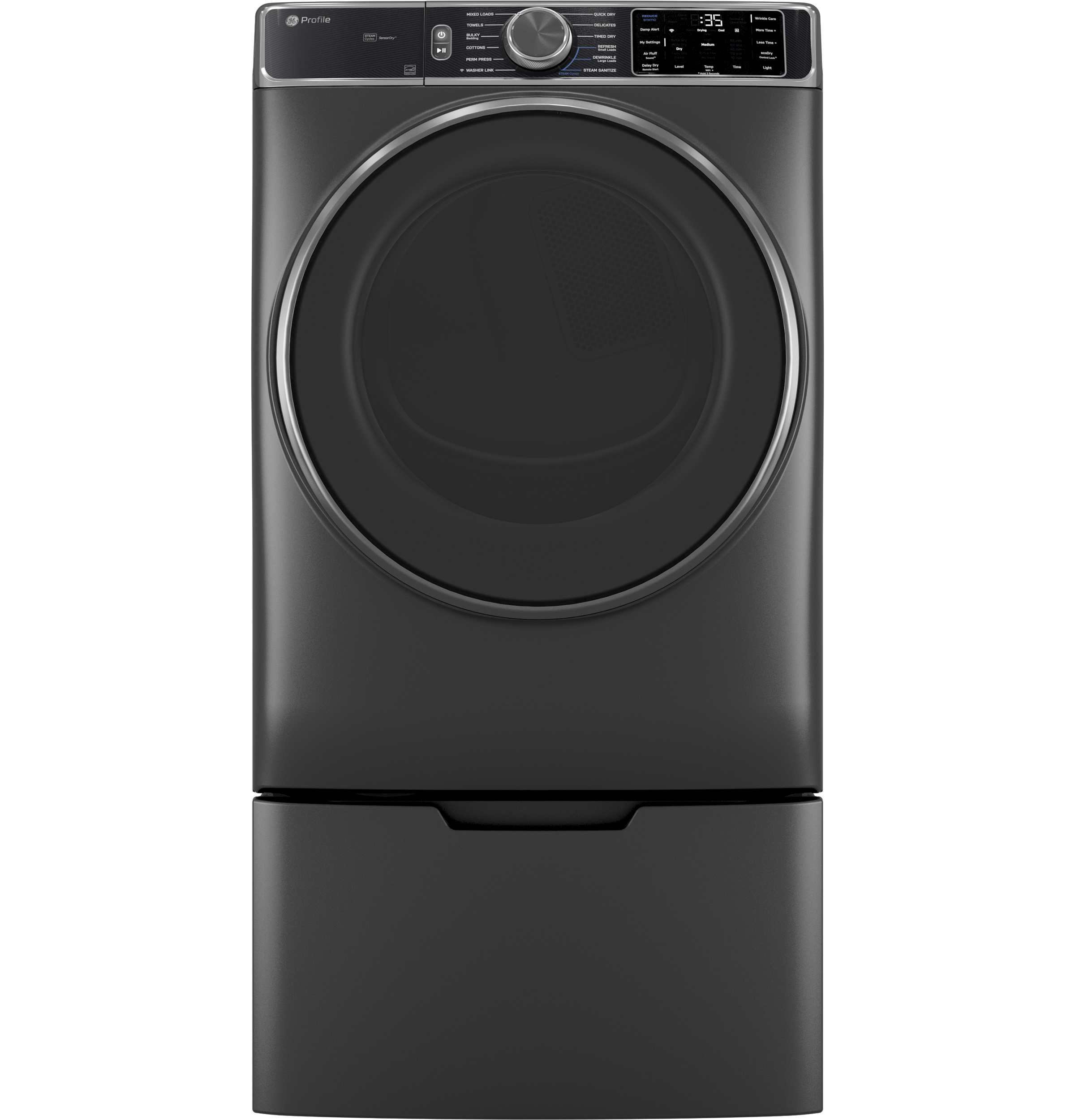 GE Profile™ ENERGY STAR® 7.8 cu. ft. Capacity Smart Front Load Gas Dryer with Steam and Sanitize Cycle PFD95GSPWDS