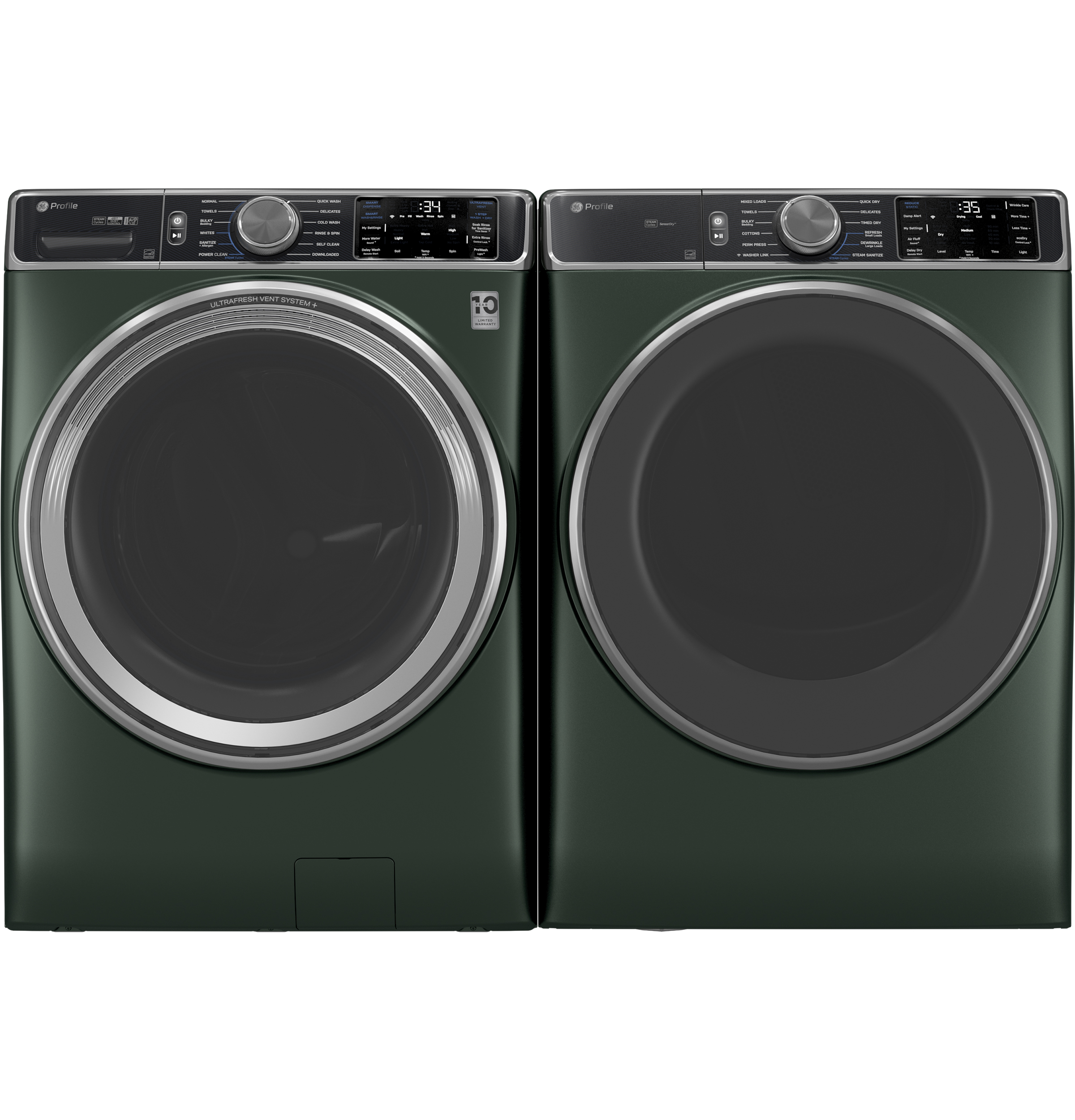 ENERGY STAR 7.8 cu. ft. Capacity Smart Front Load Gas Dryer with Steam and Sanitize Cycle PFD95GSPWGN