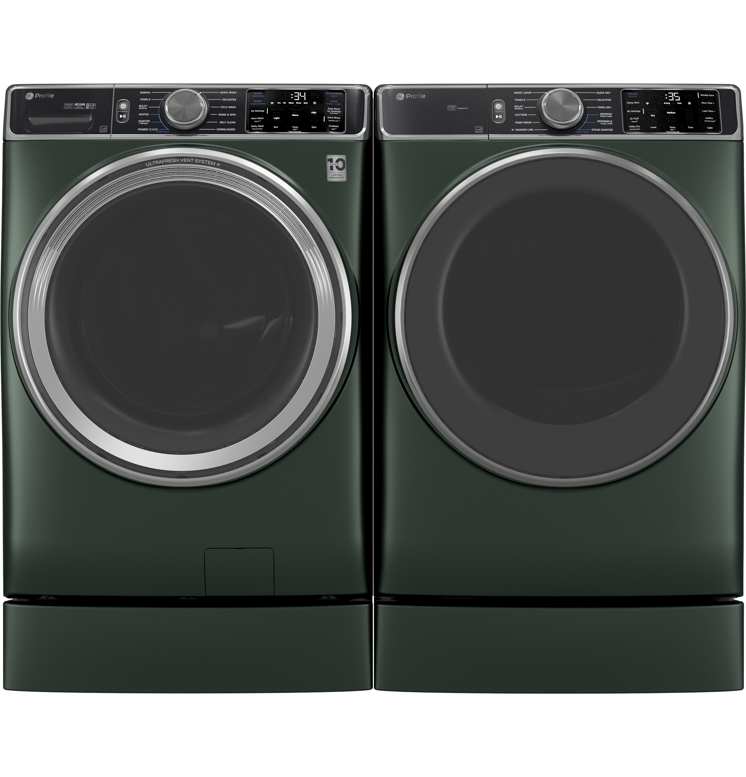 ENERGY STAR 7.8 cu. ft. Capacity Smart Front Load Gas Dryer with Steam and Sanitize Cycle PFD95GSPWGN