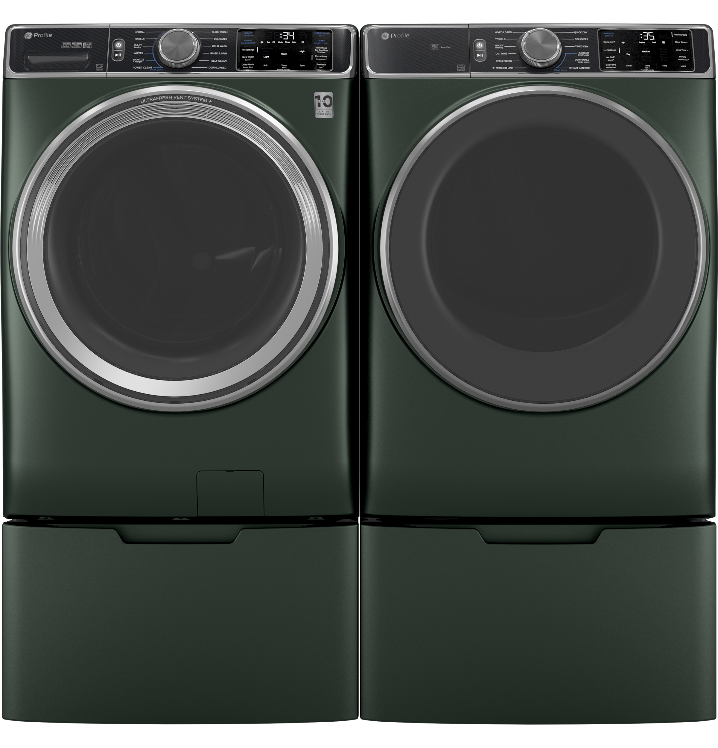 ENERGY STAR 7.8 cu. ft. Capacity Smart Front Load Gas Dryer with Steam and Sanitize Cycle PFD95GSPWGN