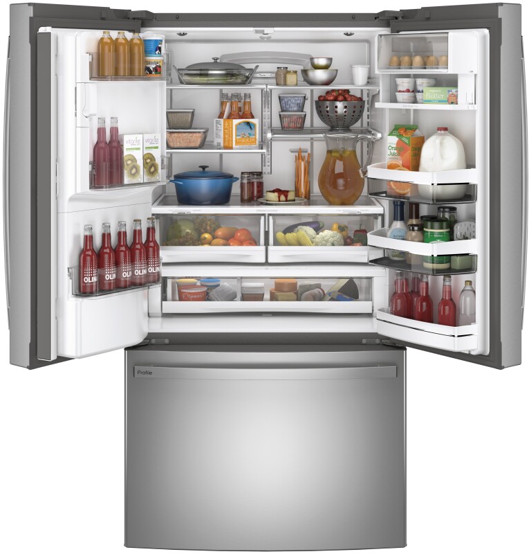 27.7 Cu. Ft. Fingerprint Resistant French-Door Refrigerator with Hands-Free AutoFill PFE28KYNFS