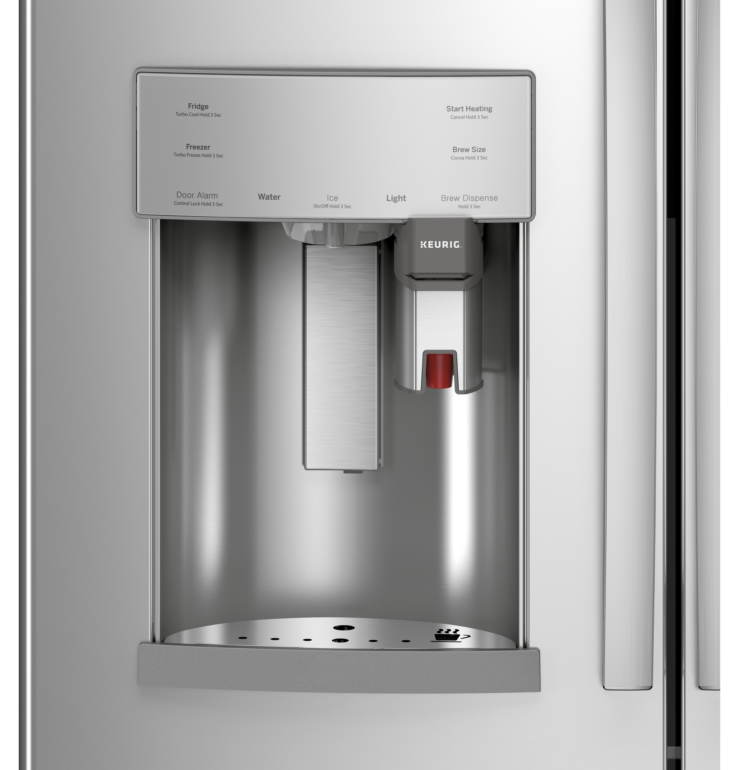 Series 27.7 Cu. Ft. Smart Fingerprint Resistant French-Door Refrigerator with Keurig K-Cup Brewing System PFE28PYNFS