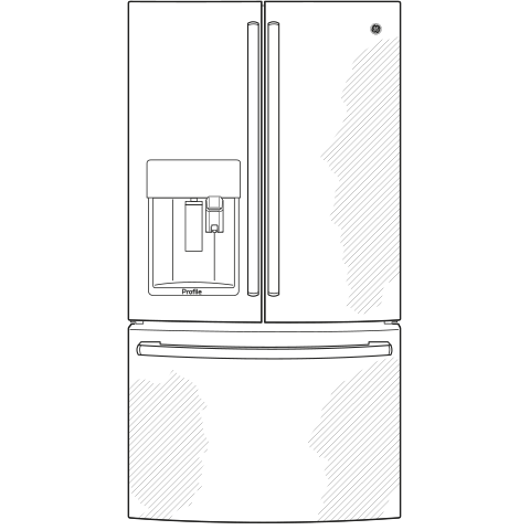 Series 27.7 Cu. Ft. Smart Fingerprint Resistant French-Door Refrigerator with Keurig K-Cup Brewing System PFE28PYNFS