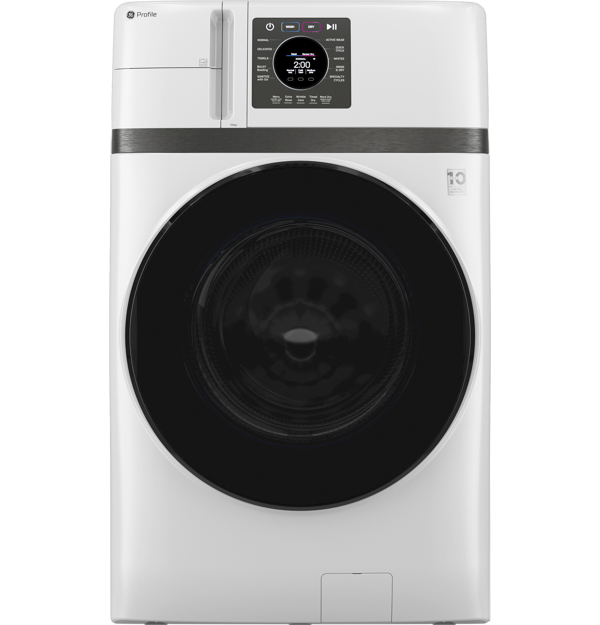 GE Profile™ ENERGY STAR® 4.6 cu. ft. Capacity UltraFast Combo with Ventless Inverter Heat Pump Technology Washer/Dryer PFQ83HSLWWW