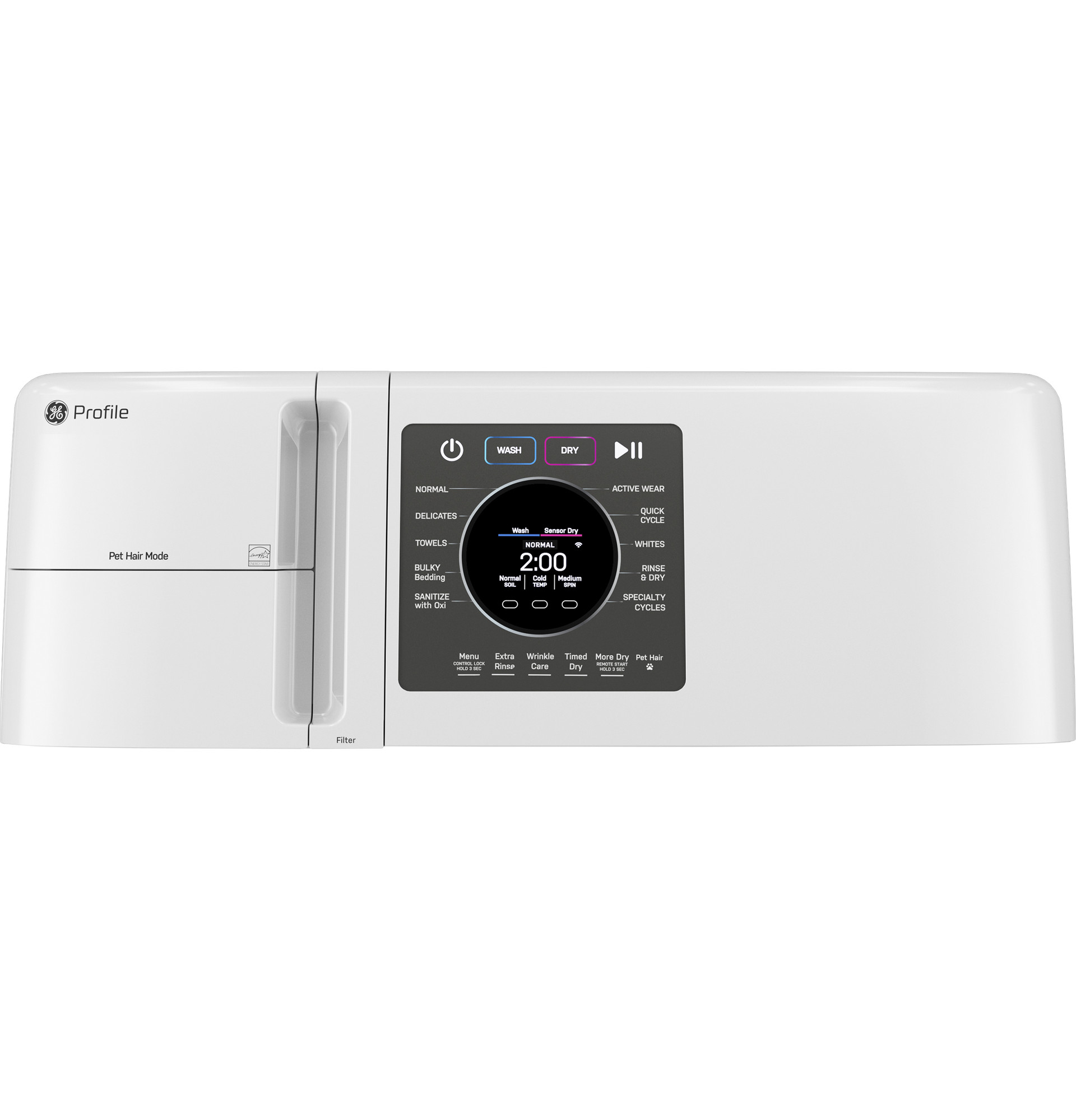 GE Profile™ ENERGY STAR® 4.6 cu. ft. Capacity UltraFast Combo with Ventless Inverter Heat Pump Technology Washer/Dryer PFQ83HSLWWW