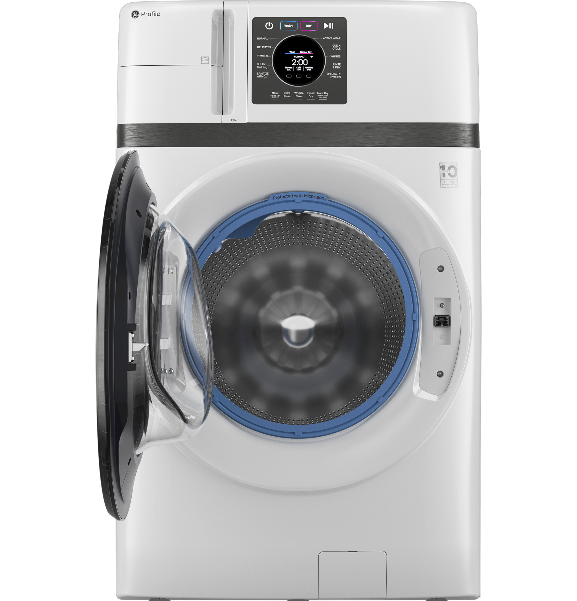 GE Profile™ ENERGY STAR® 4.6 cu. ft. Capacity UltraFast Combo with Ventless Inverter Heat Pump Technology Washer/Dryer PFQ83HSLWWW