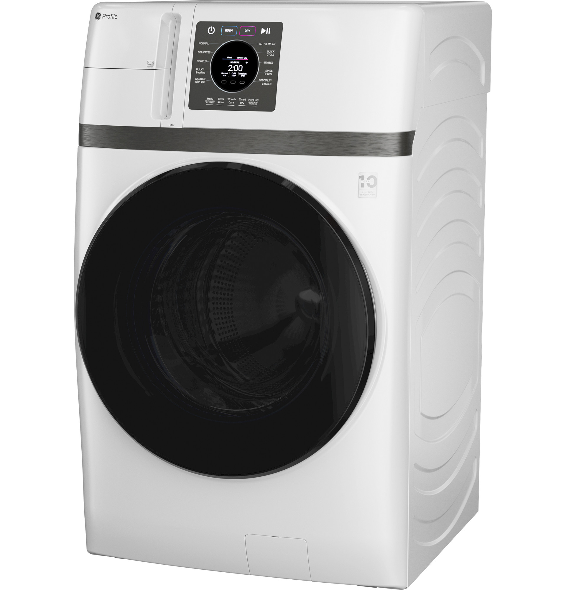 GE Profile™ ENERGY STAR® 4.6 cu. ft. Capacity UltraFast Combo with Ventless Inverter Heat Pump Technology Washer/Dryer PFQ83HSLWWW