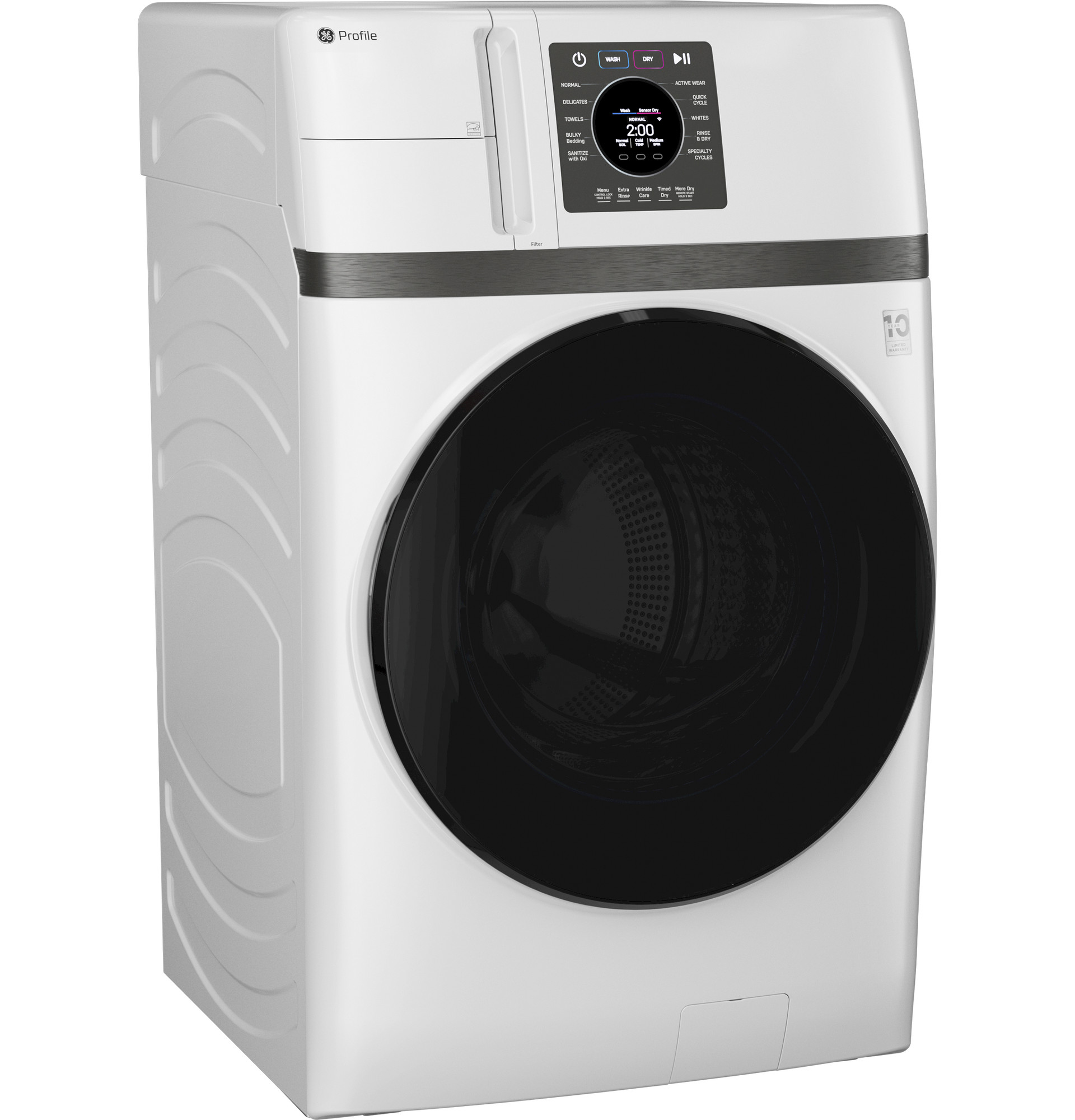 GE Profile™ ENERGY STAR® 4.6 cu. ft. Capacity UltraFast Combo with Ventless Inverter Heat Pump Technology Washer/Dryer PFQ83HSLWWW
