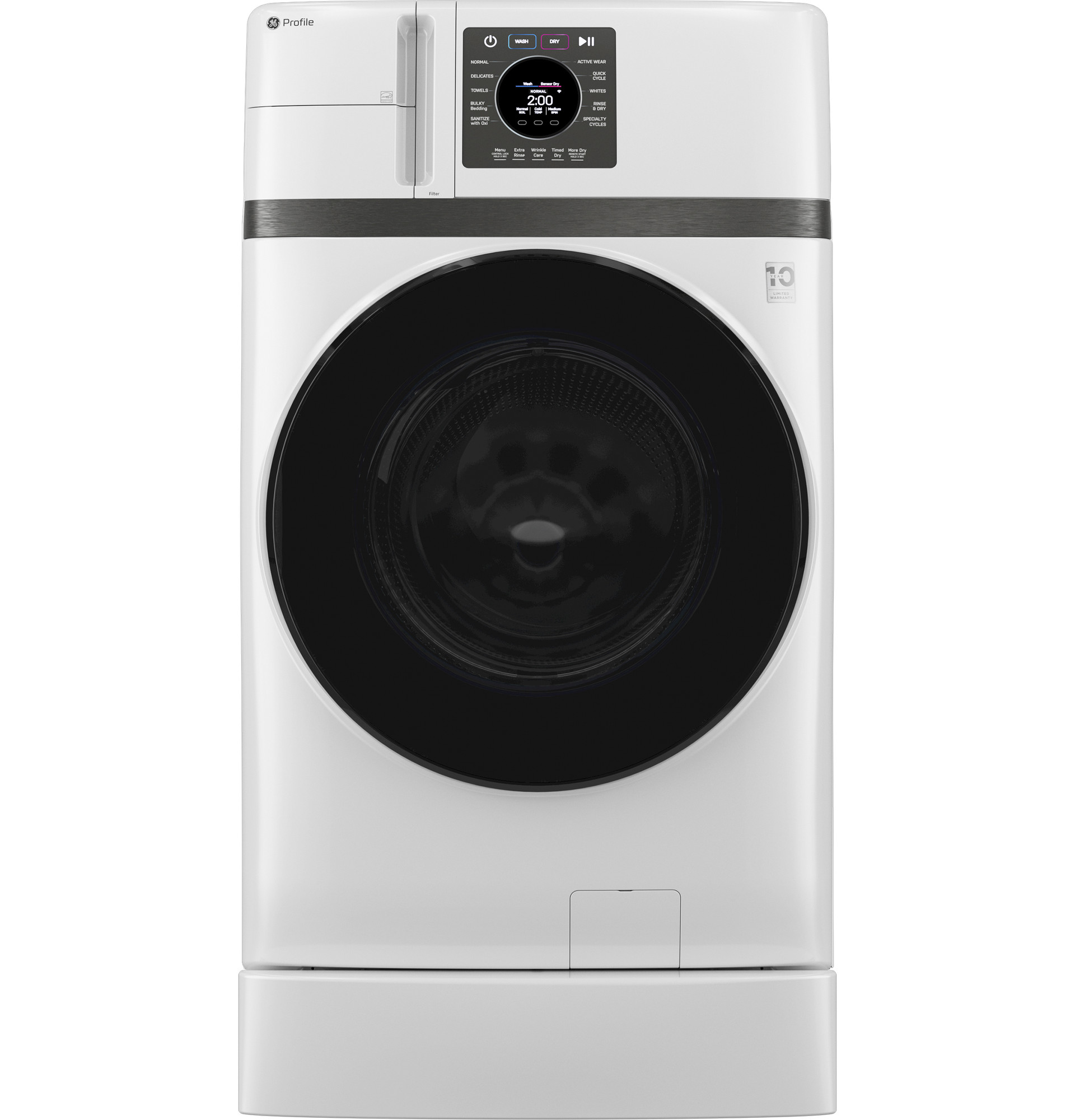 GE Profile™ ENERGY STAR® 4.6 cu. ft. Capacity UltraFast Combo with Ventless Inverter Heat Pump Technology Washer/Dryer PFQ83HSLWWW