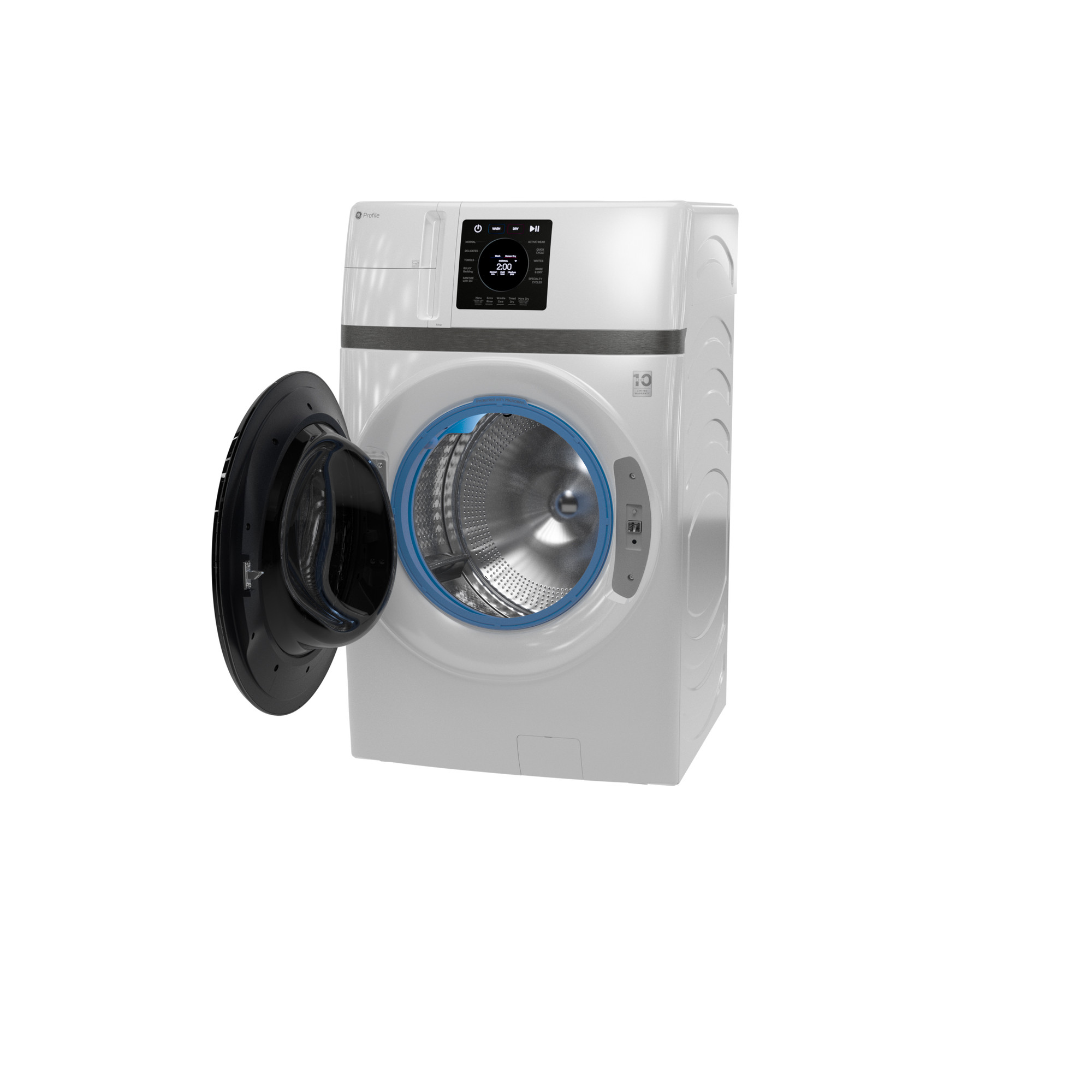 GE Profile™ ENERGY STAR® 4.6 cu. ft. Capacity UltraFast Combo with Ventless Inverter Heat Pump Technology Washer/Dryer PFQ83HSLWWW