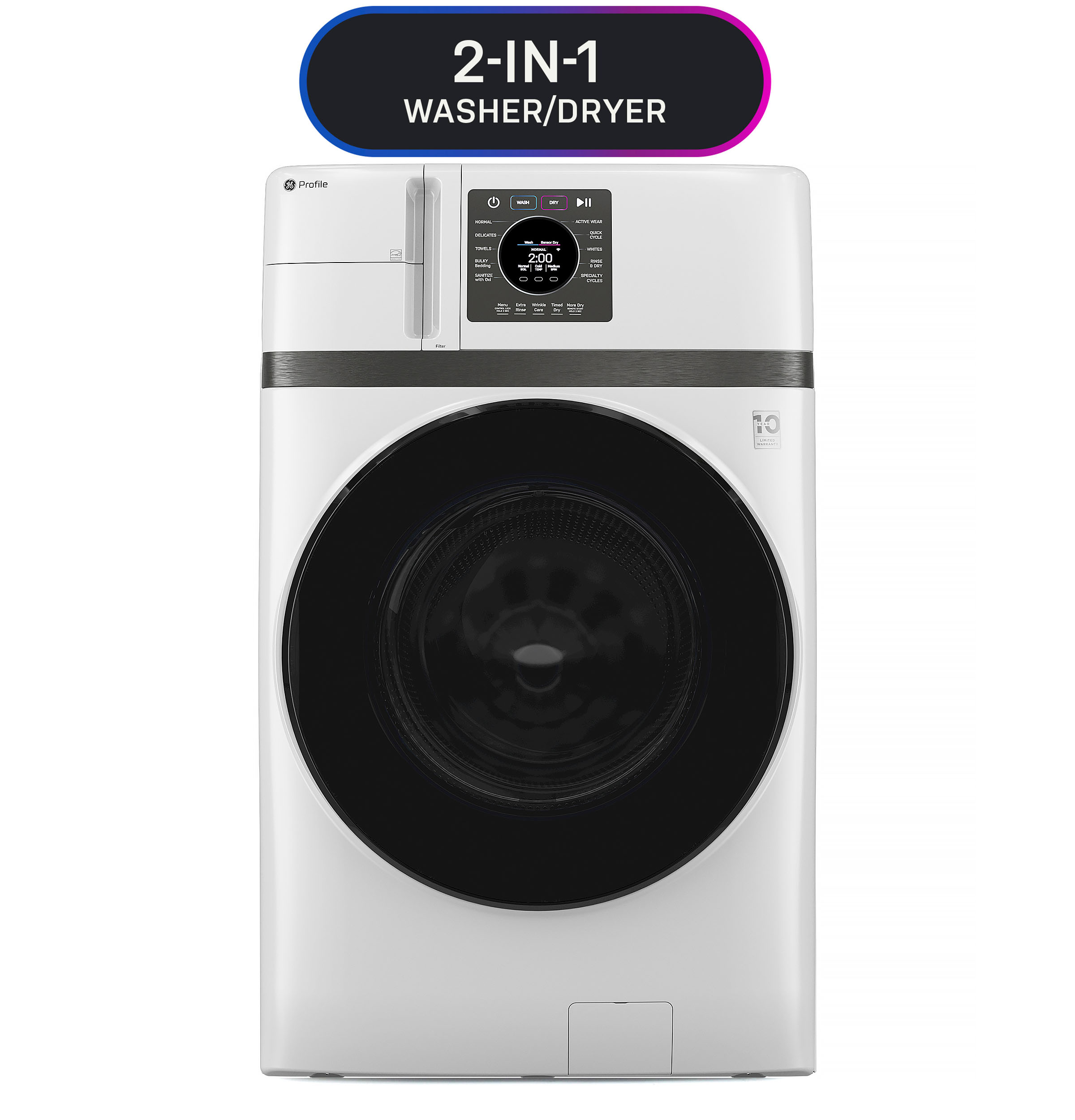 4.6 cu. ft. Capacity UltraFast Combo with Ventless Inverter Heat Pump Technology Washer/Dryer PFQ83HSSWWW