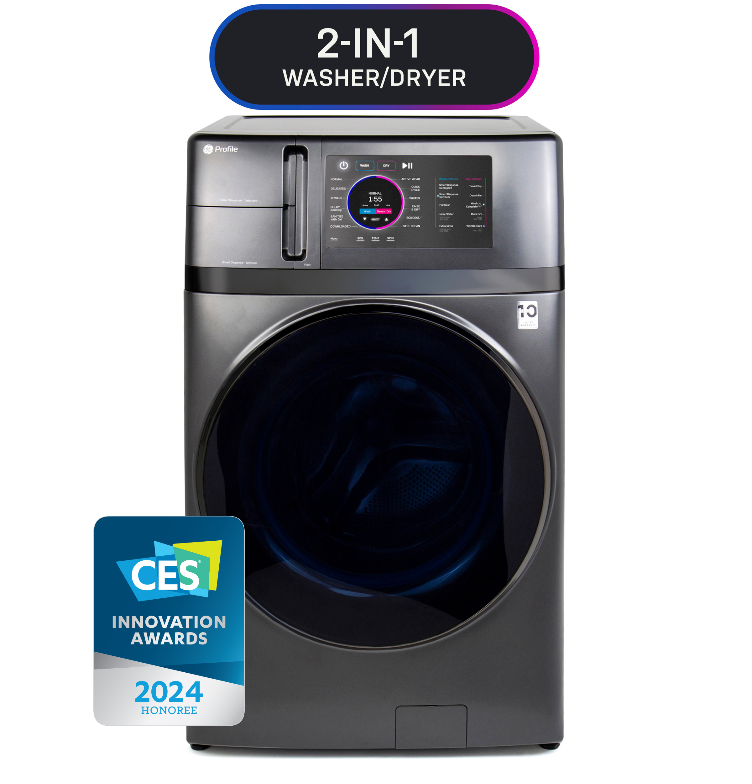 4.8 cu. ft. Capacity UltraFast Combo with Ventless Inverter Heat Pump Technology Washer/Dryer PFQ97HSPVDS