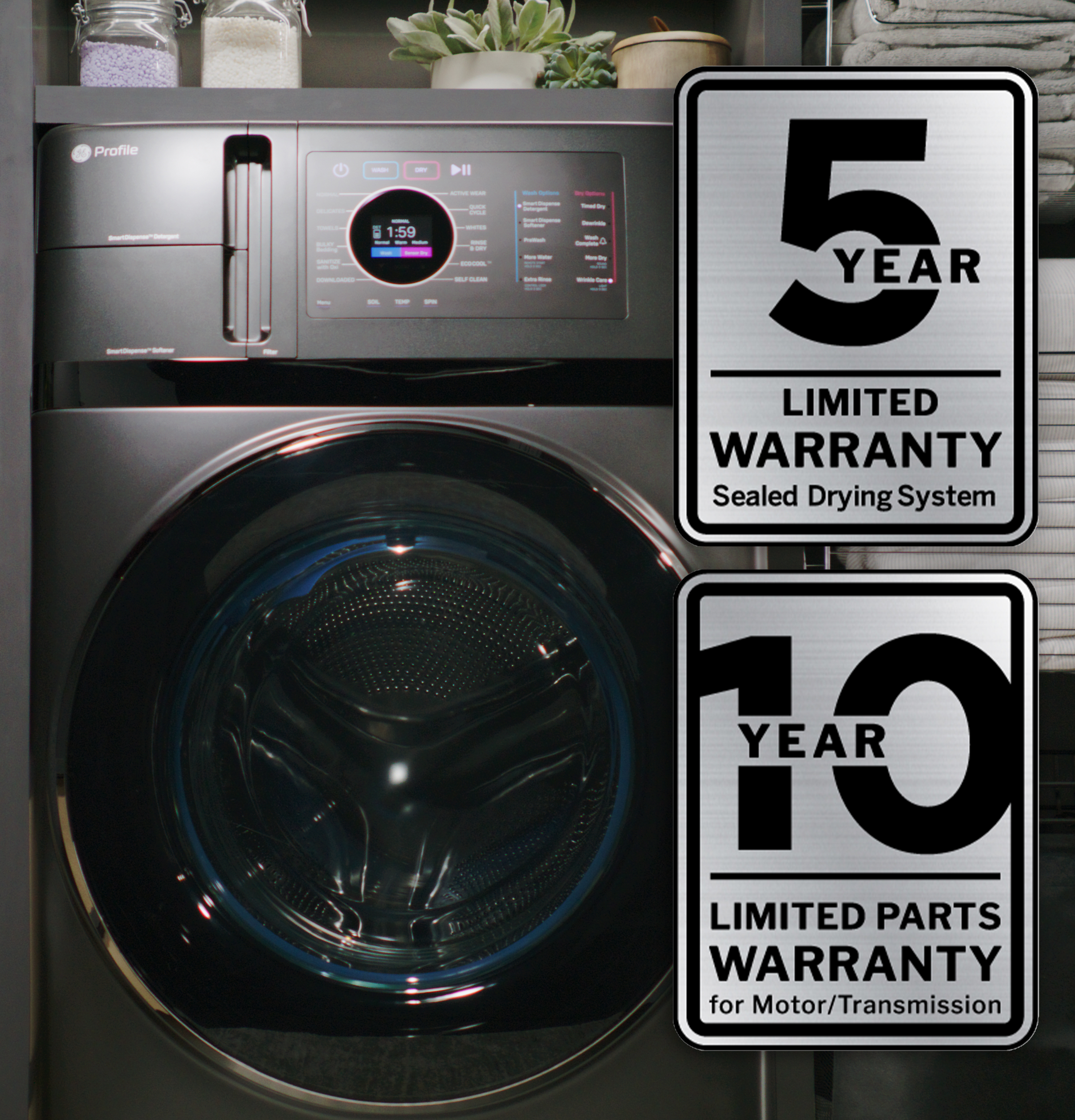 4.8 cu. ft. Capacity UltraFast Combo with Ventless Inverter Heat Pump Technology Washer/Dryer PFQ97HSPVDS