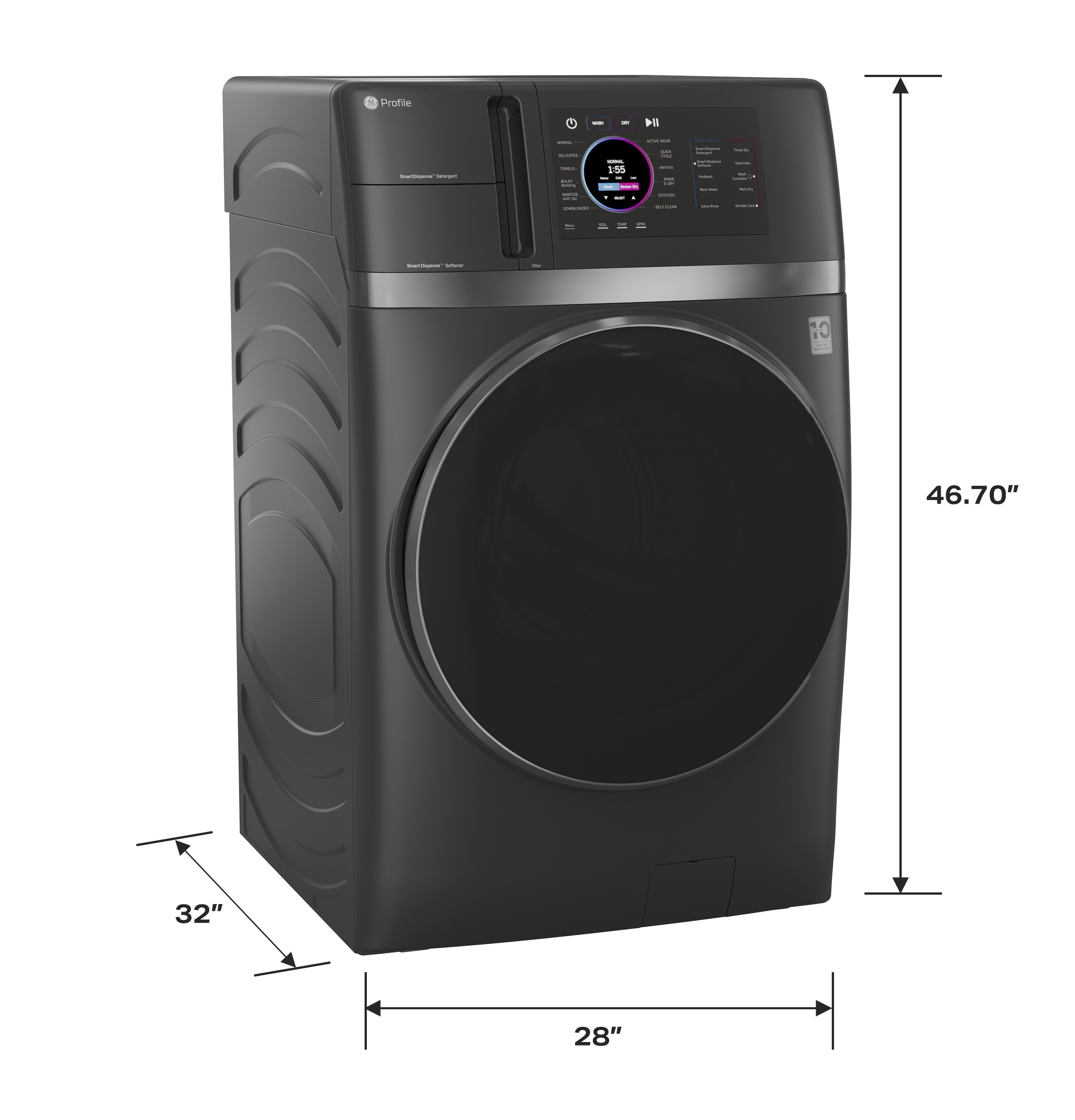 4.8 cu. ft. Capacity UltraFast Combo with Ventless Inverter Heat Pump Technology Washer/Dryer PFQ97HSPVDS