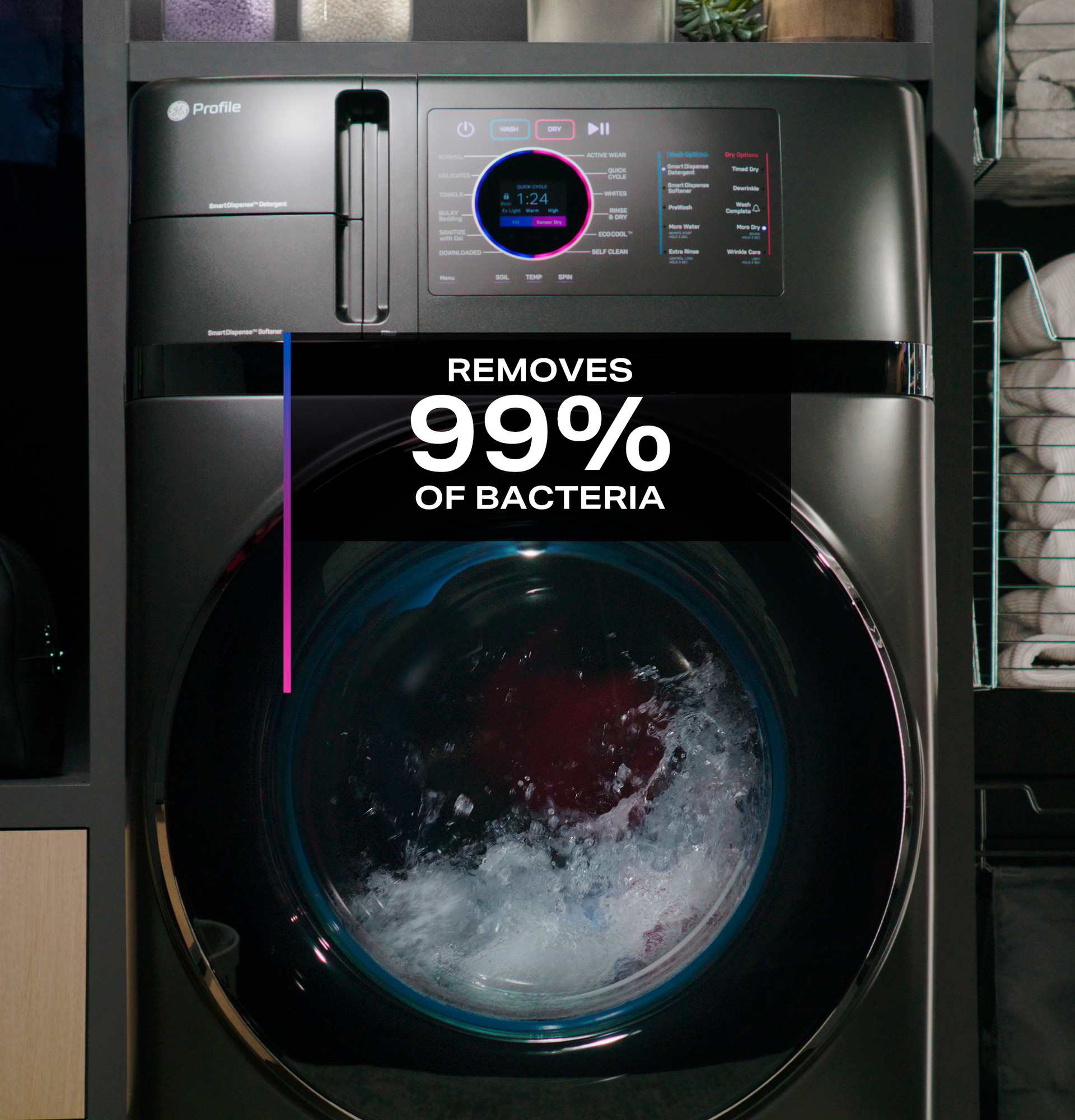 4.8 cu. ft. Capacity UltraFast Combo with Ventless Inverter Heat Pump Technology Washer/Dryer PFQ97HSPVGN