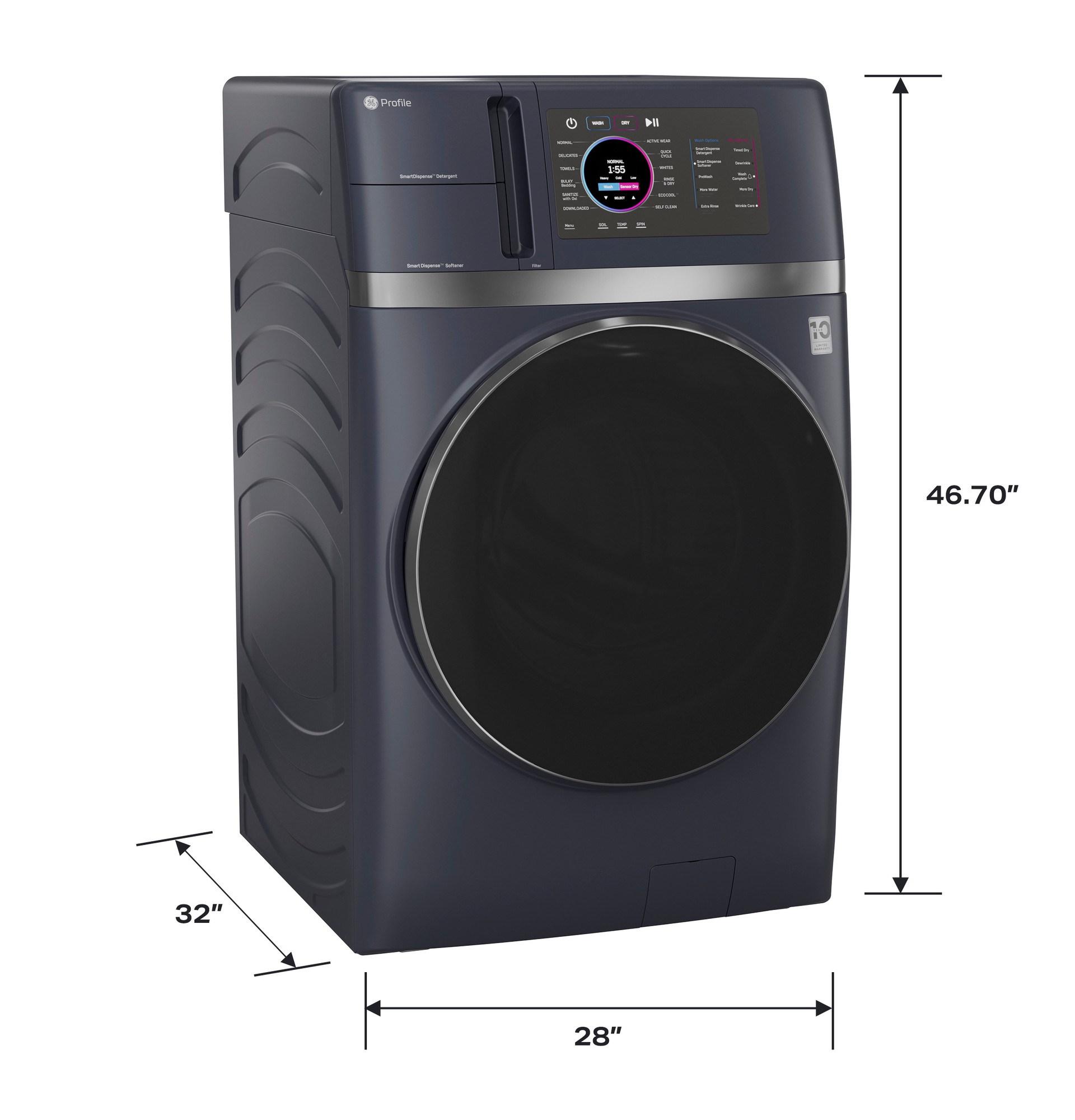 4.8 cu. ft. Capacity UltraFast Combo with Ventless Inverter Heat Pump Technology Washer/Dryer PFQ97HSPVRS