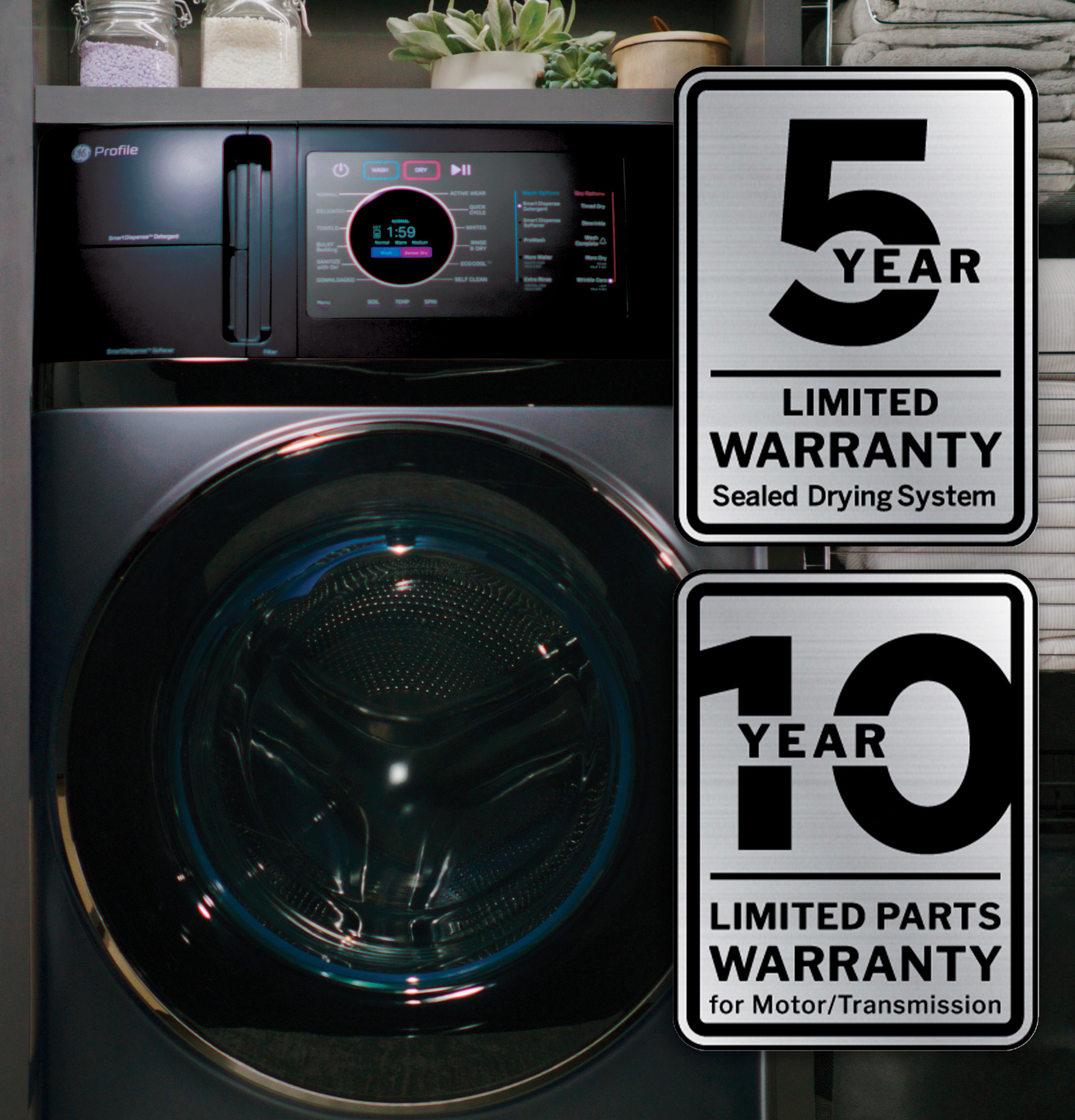 4.8 cu. ft. Capacity UltraFast Combo with Ventless Inverter Heat Pump Technology Washer/Dryer PFQ97HSPVRS