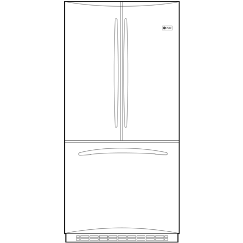 25.1 Cu. Ft. French-Door Refrigerator with Icemaker PFSF5NFXBB