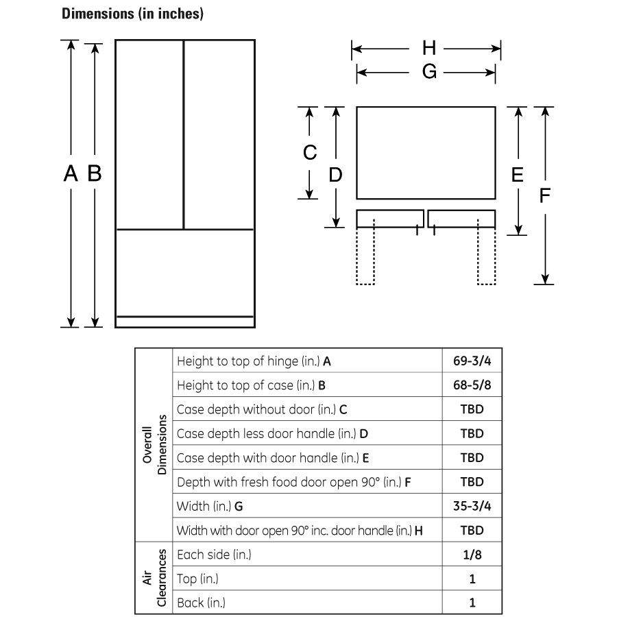 25.8 Cu. Ft. French-Door Refrigerator PFSF6PKXBB