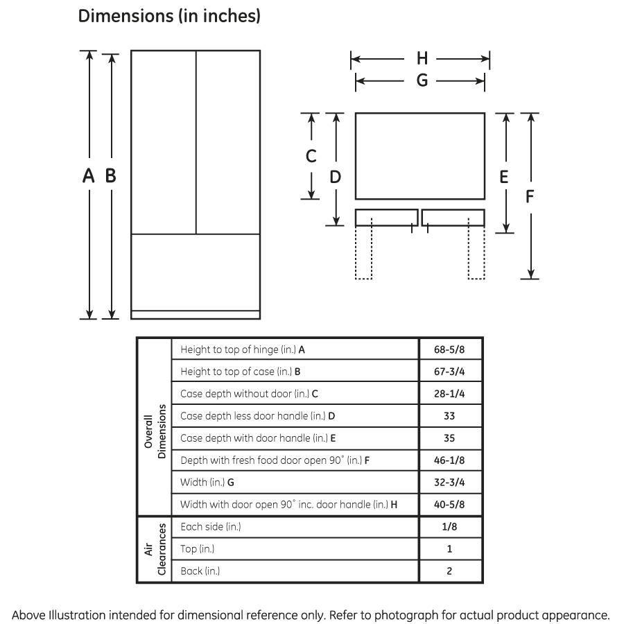 22.2 Cu. Ft. Refrigerator with Internal Dispenser PFSW2MIYSS