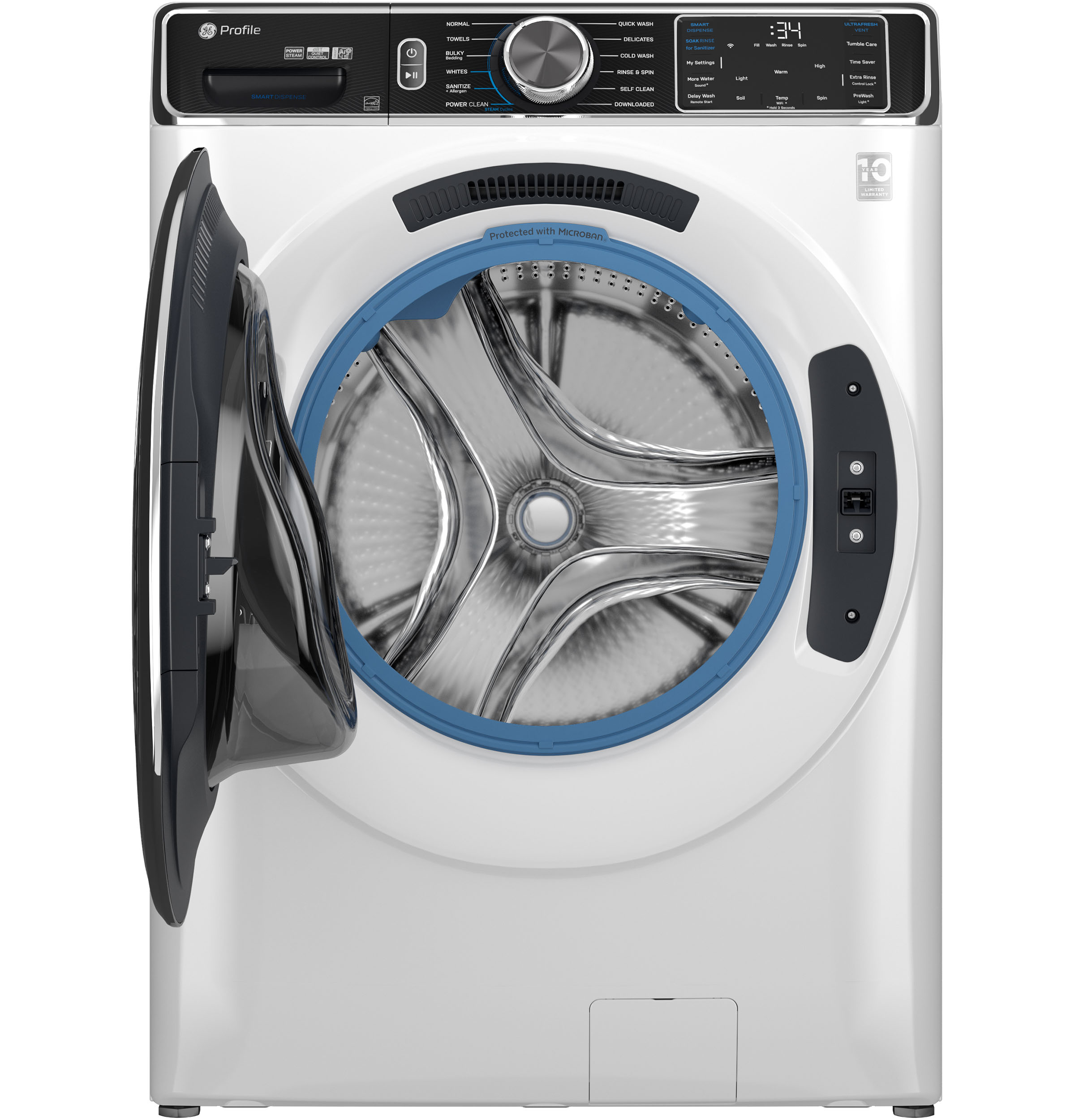 5.3 cu. ft. Capacity Smart Front Load Washer with UltraFresh Vent System+ with OdorBlock PFW870SSVWW
