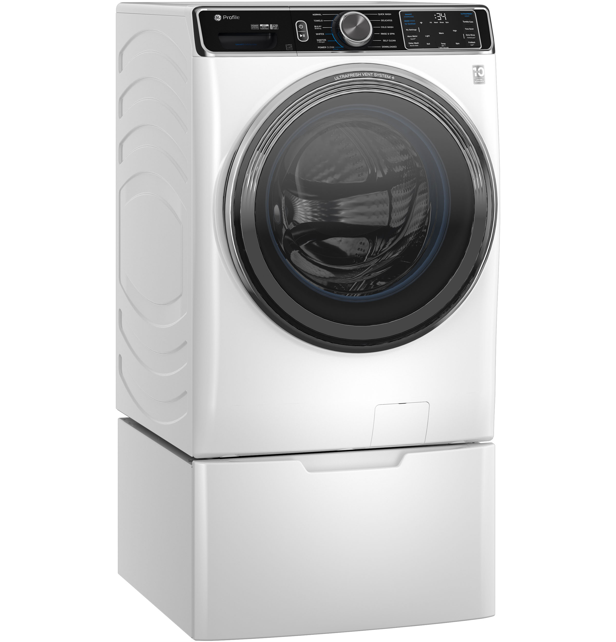 5.3 cu. ft. Capacity Smart Front Load Washer with UltraFresh Vent System+ with OdorBlock PFW870SSVWW