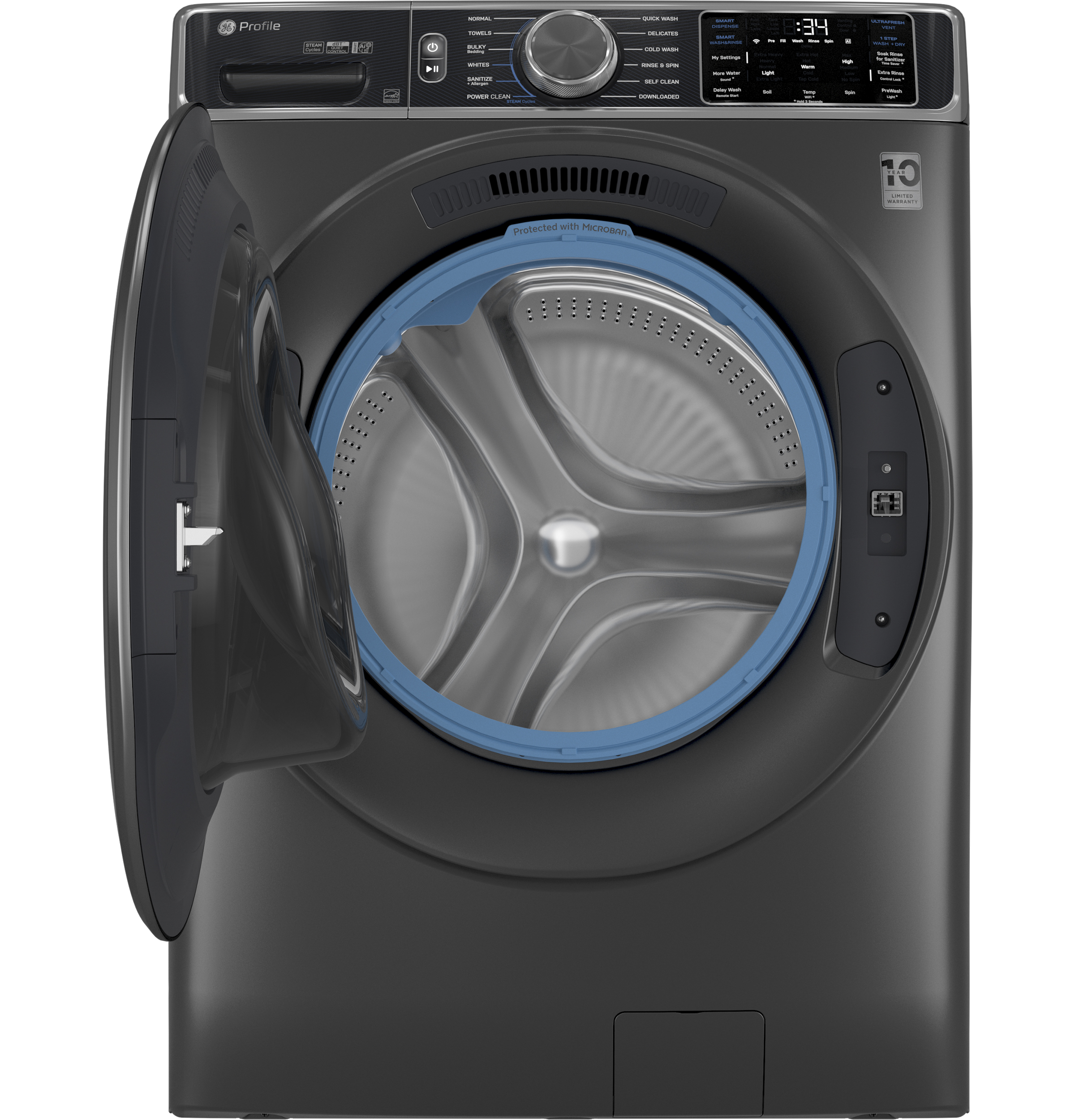 5.5 cu. ft. Capacity Smart Front Load Steam Washer with UltraFresh Vent System+ and Smart Wash & Smart Rinse PFW955SPWDS