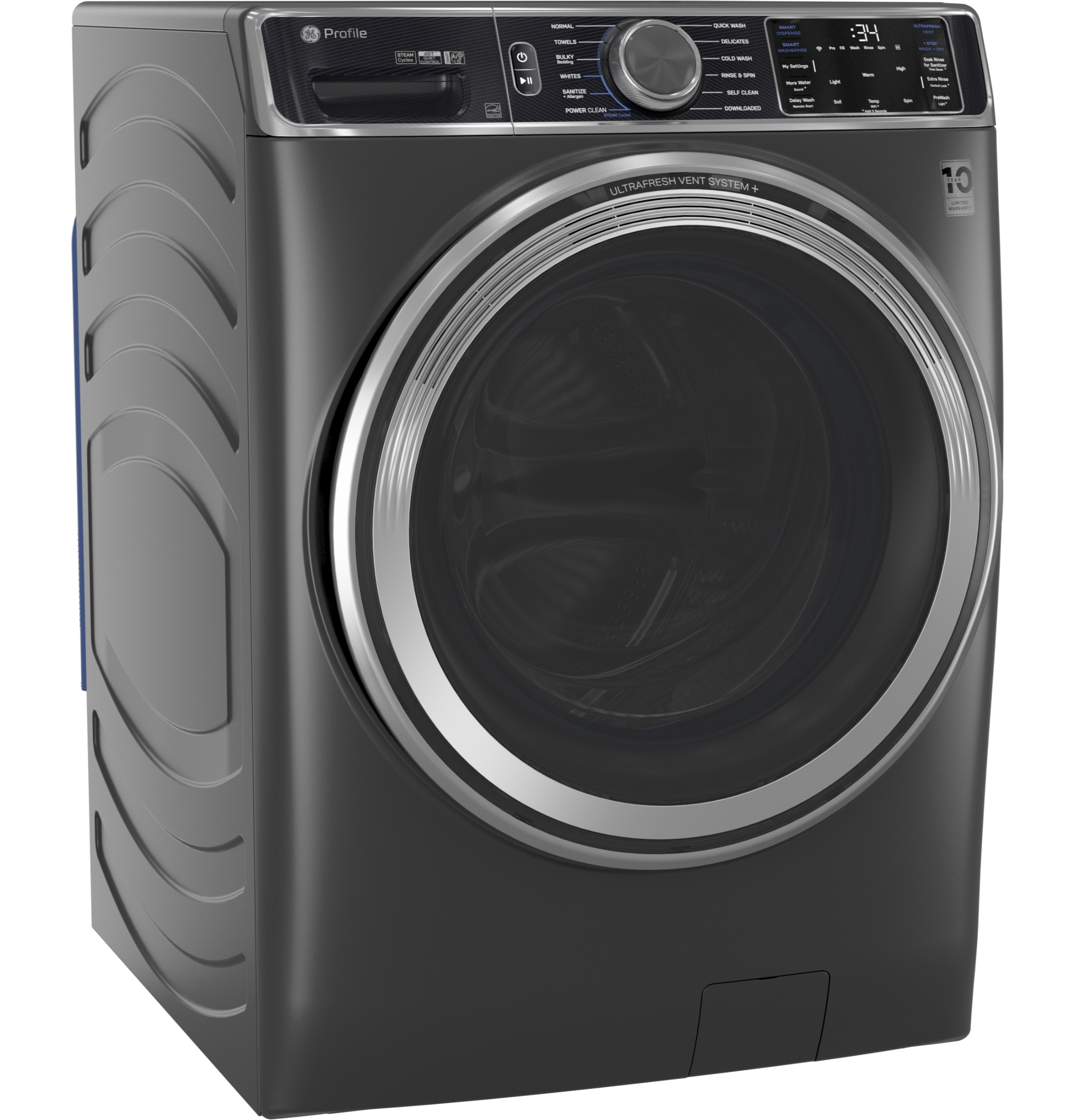 5.5 cu. ft. Capacity Smart Front Load Steam Washer with UltraFresh Vent System+ and Smart Wash & Smart Rinse PFW955SPWDS
