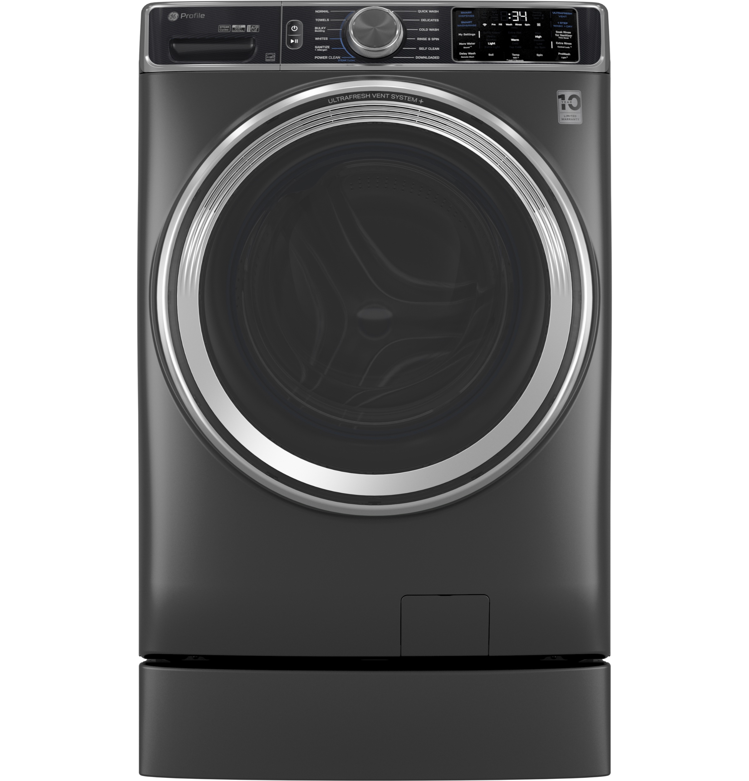 5.5 cu. ft. Capacity Smart Front Load Steam Washer with UltraFresh Vent System+ and Smart Wash & Smart Rinse PFW955SPWDS
